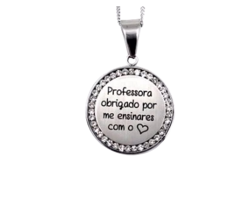 Colar com medalha com cristais Personalizado