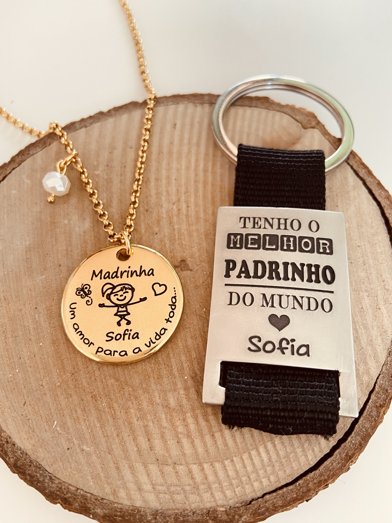 Porta-Chaves "Tenho o Melhor Padrinho do Mundo"