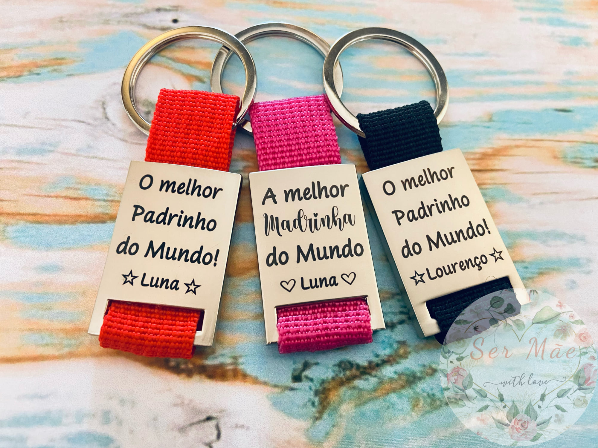 Porta-chaves Padrinho/Madrinha Personalizados