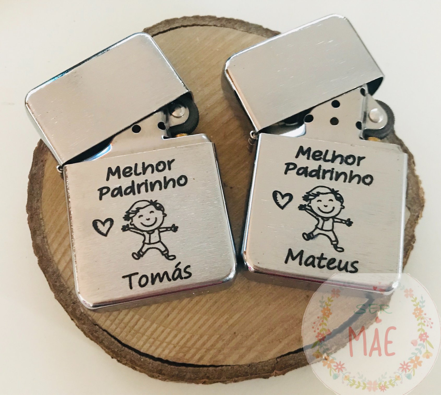 Isqueiro Recarregável Padrinho Personalizado