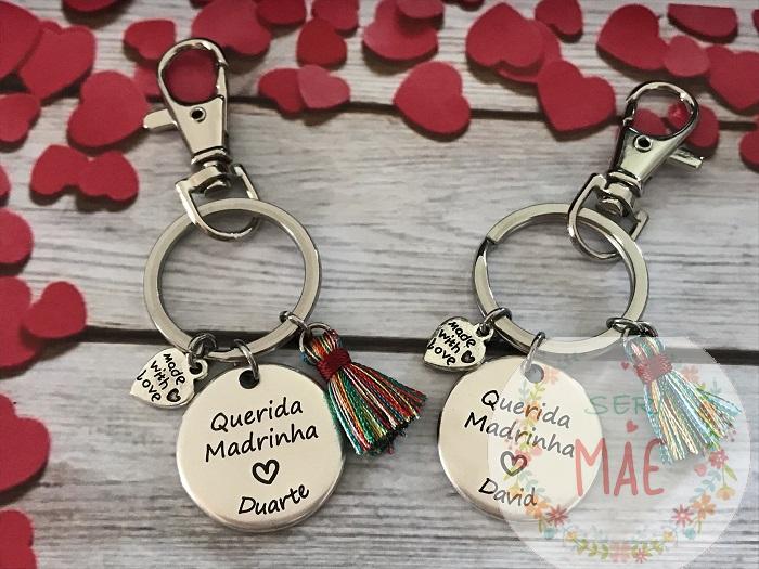 Porta-chaves "Querida Madrinha"