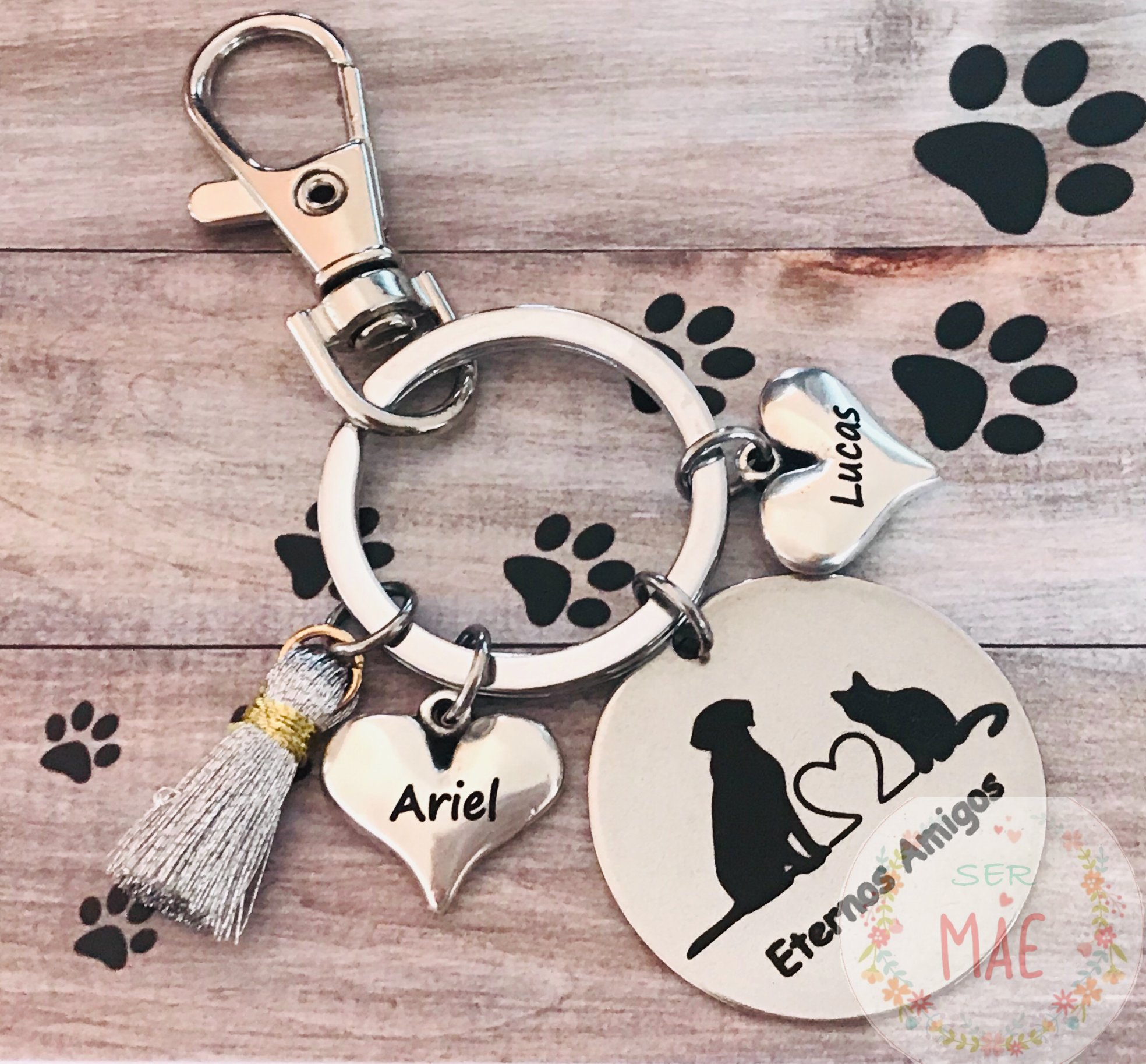 Porta-chaves Personalizado com animal + nome/frase