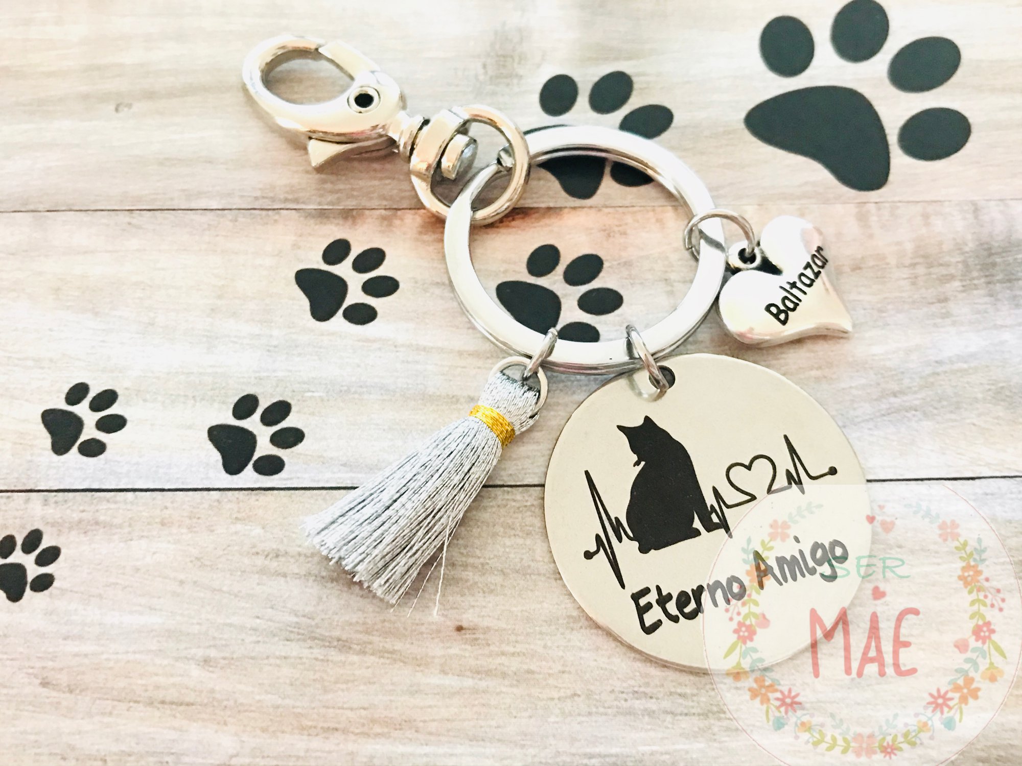 Porta-chaves Personalizado com animal + nome/frase