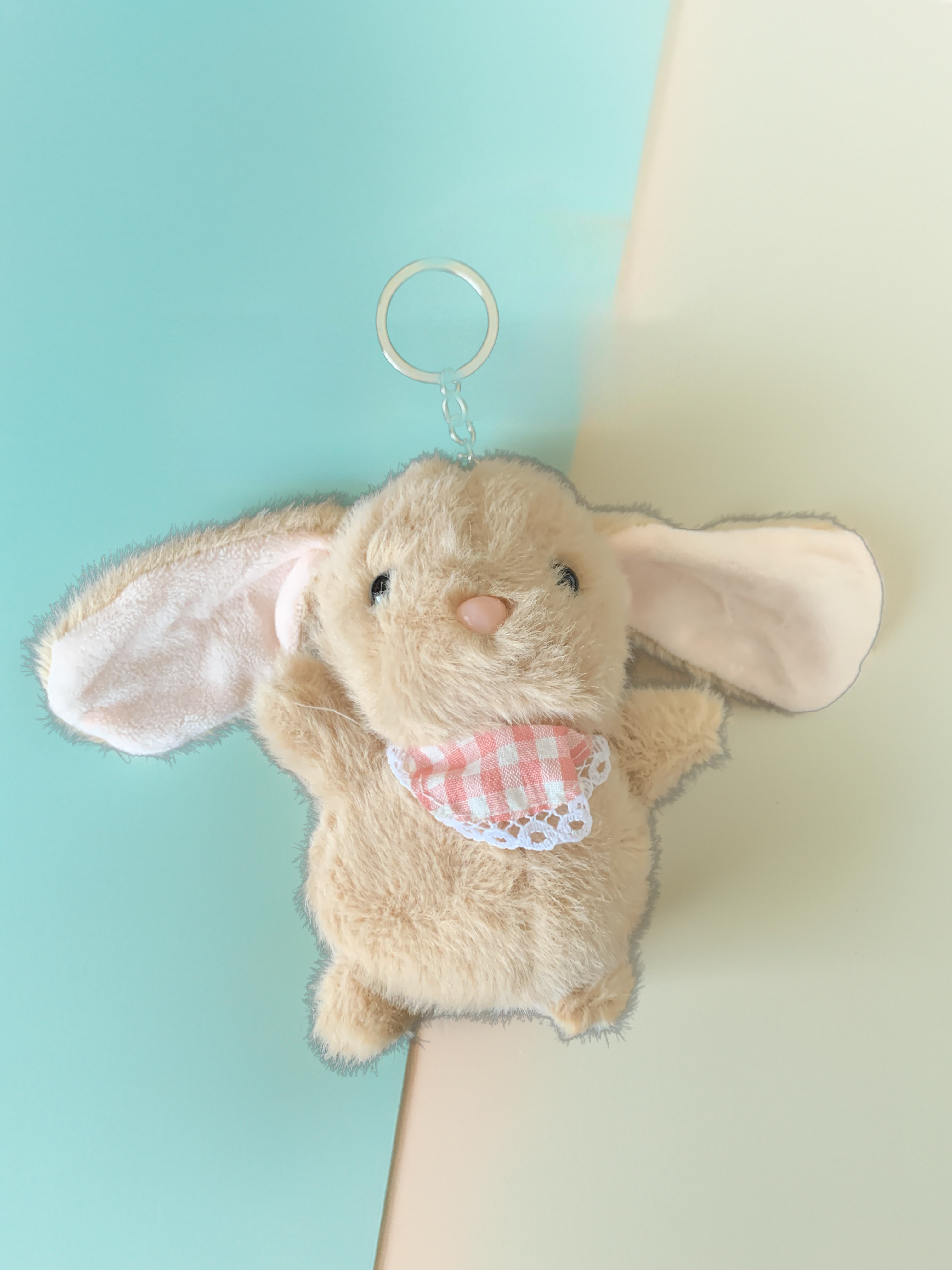 Kawaii Easter Plushie Long Ear Scarf Rabbit Keychain