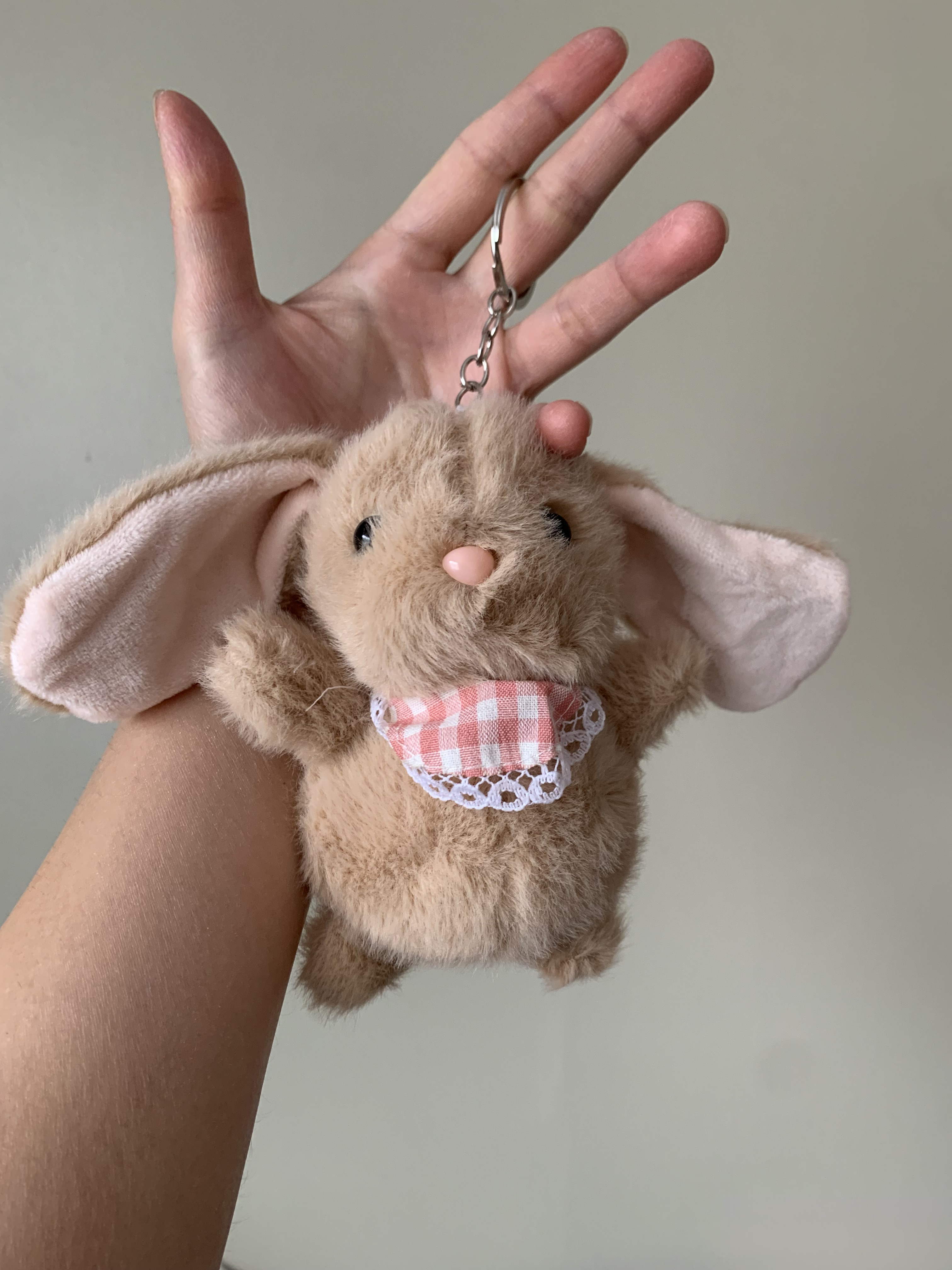 Kawaii Easter Plushie Long Ear Scarf Rabbit Keychain