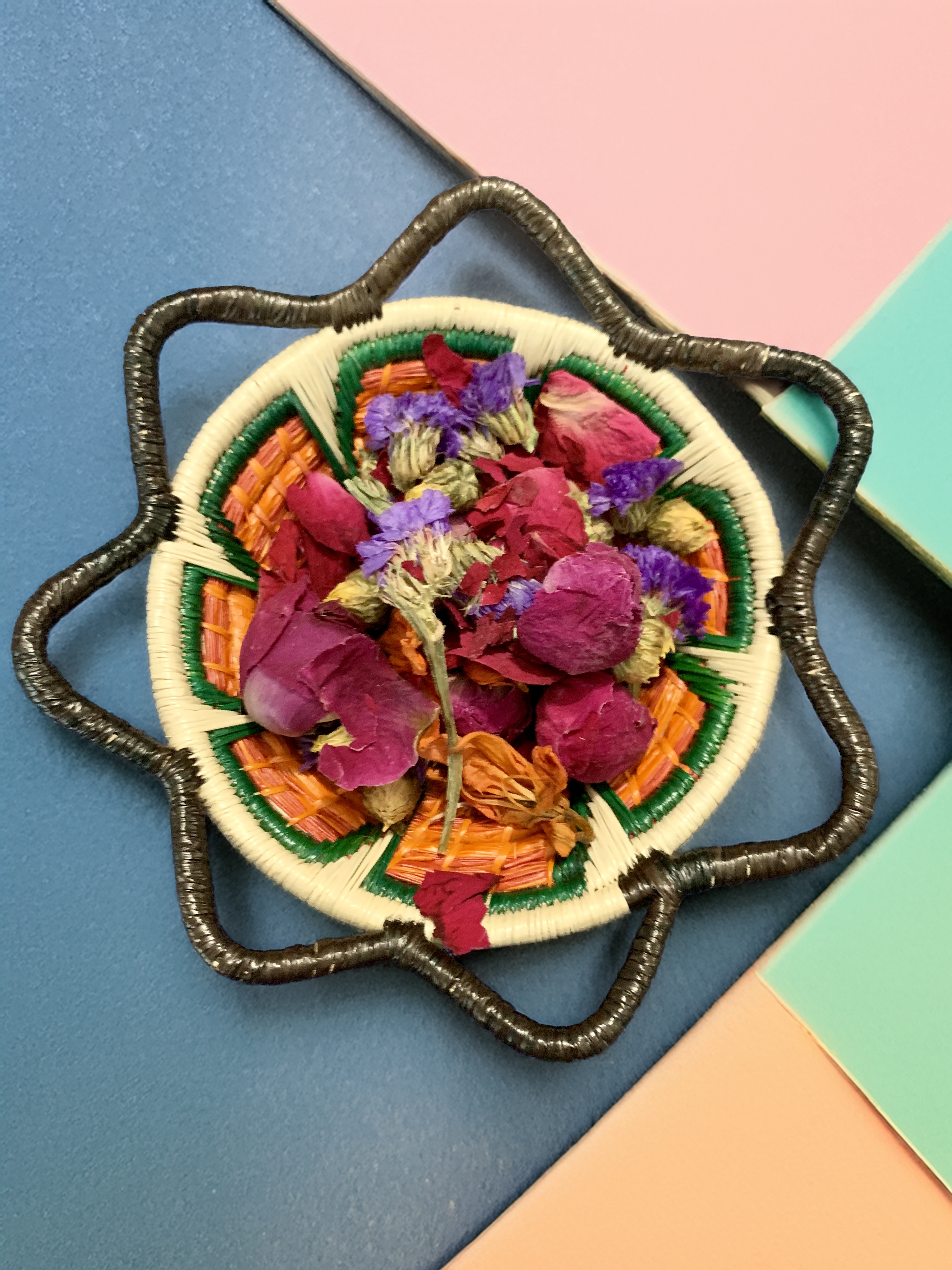 Fragrance Sache Bag with food grade dried flower and 10ml cherry blossom essential oil