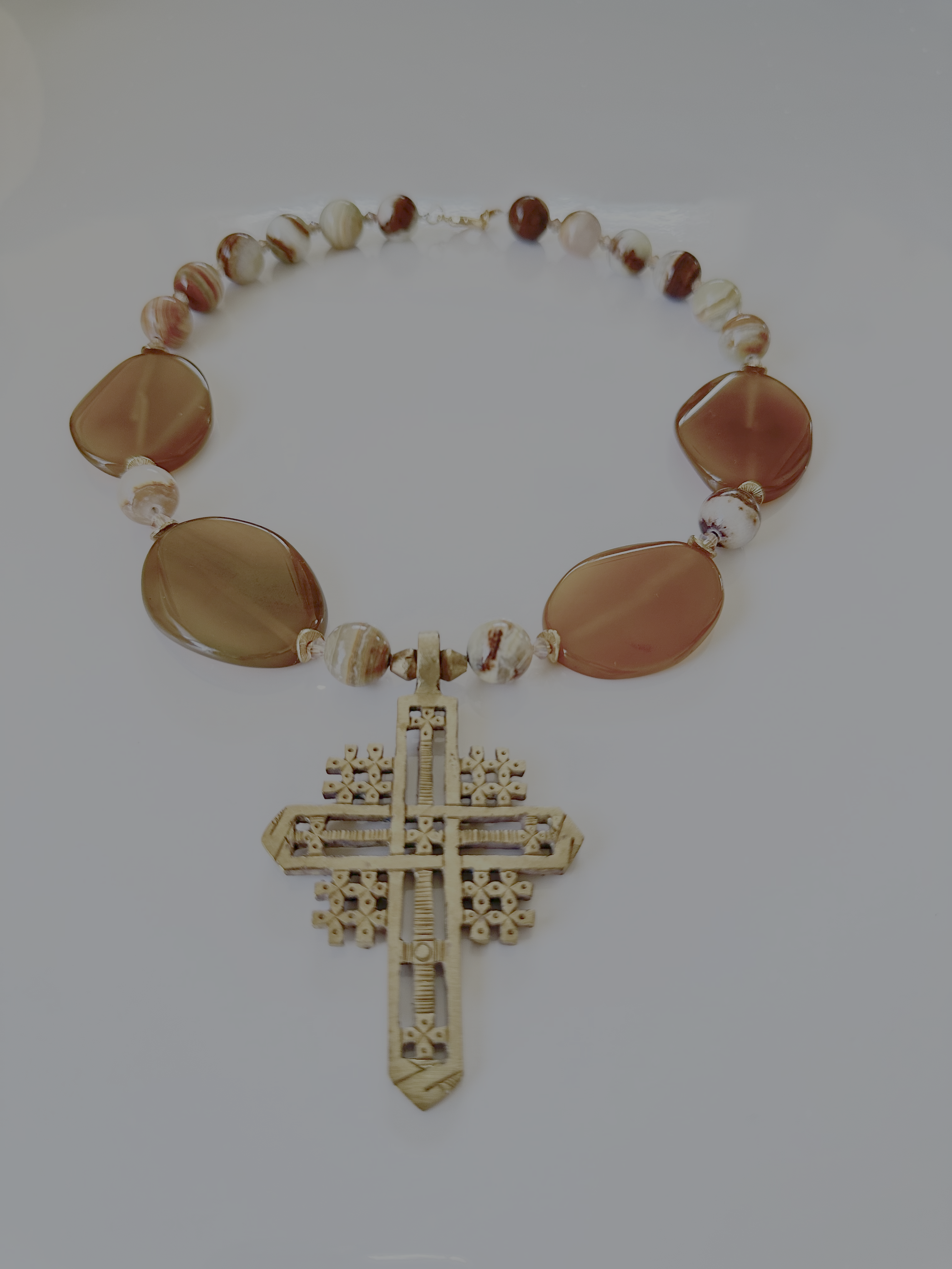 Handcrafted Agate stone & coptic dross