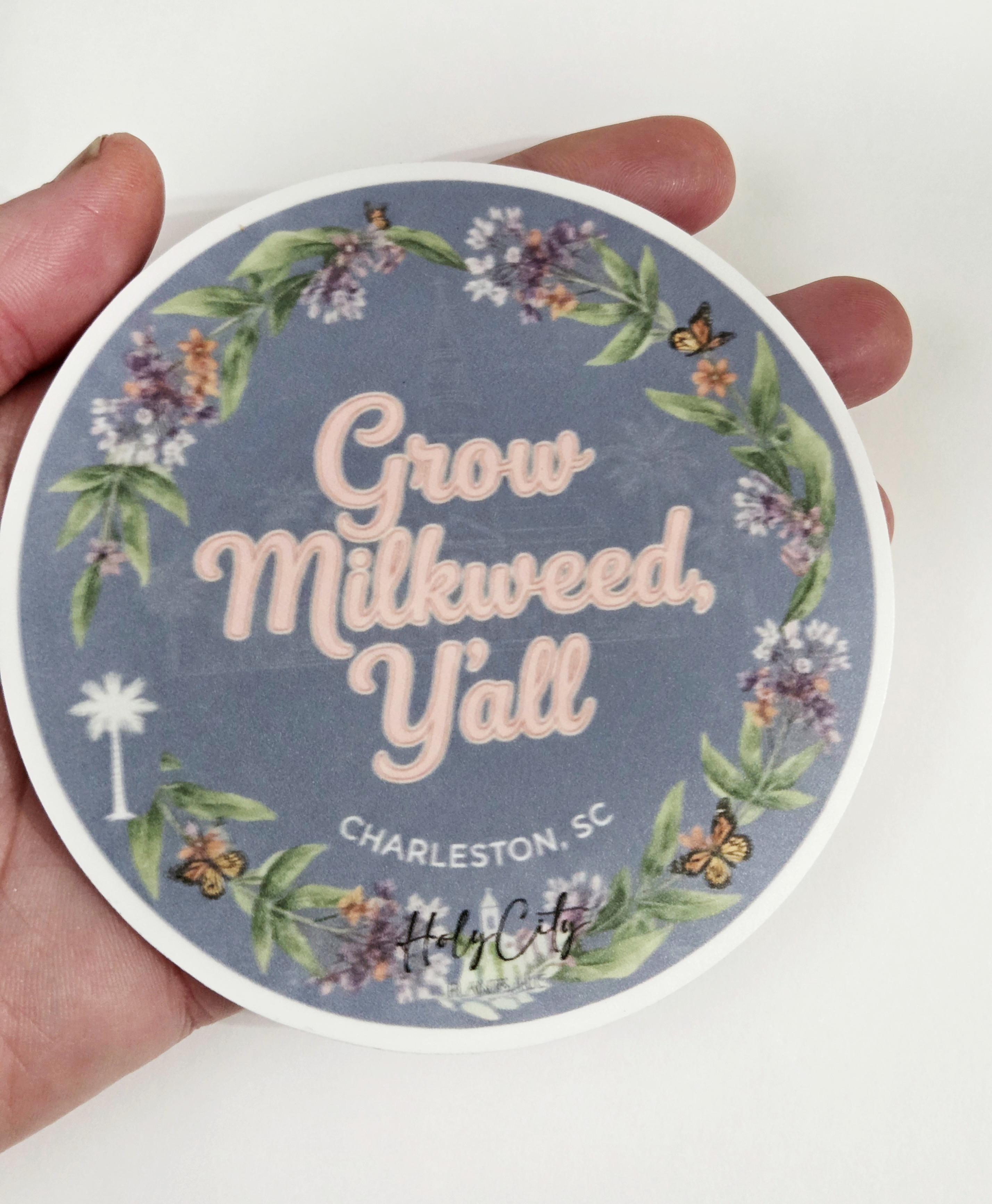 4" Vinyl Decal Sticker "Grow Milkweed"