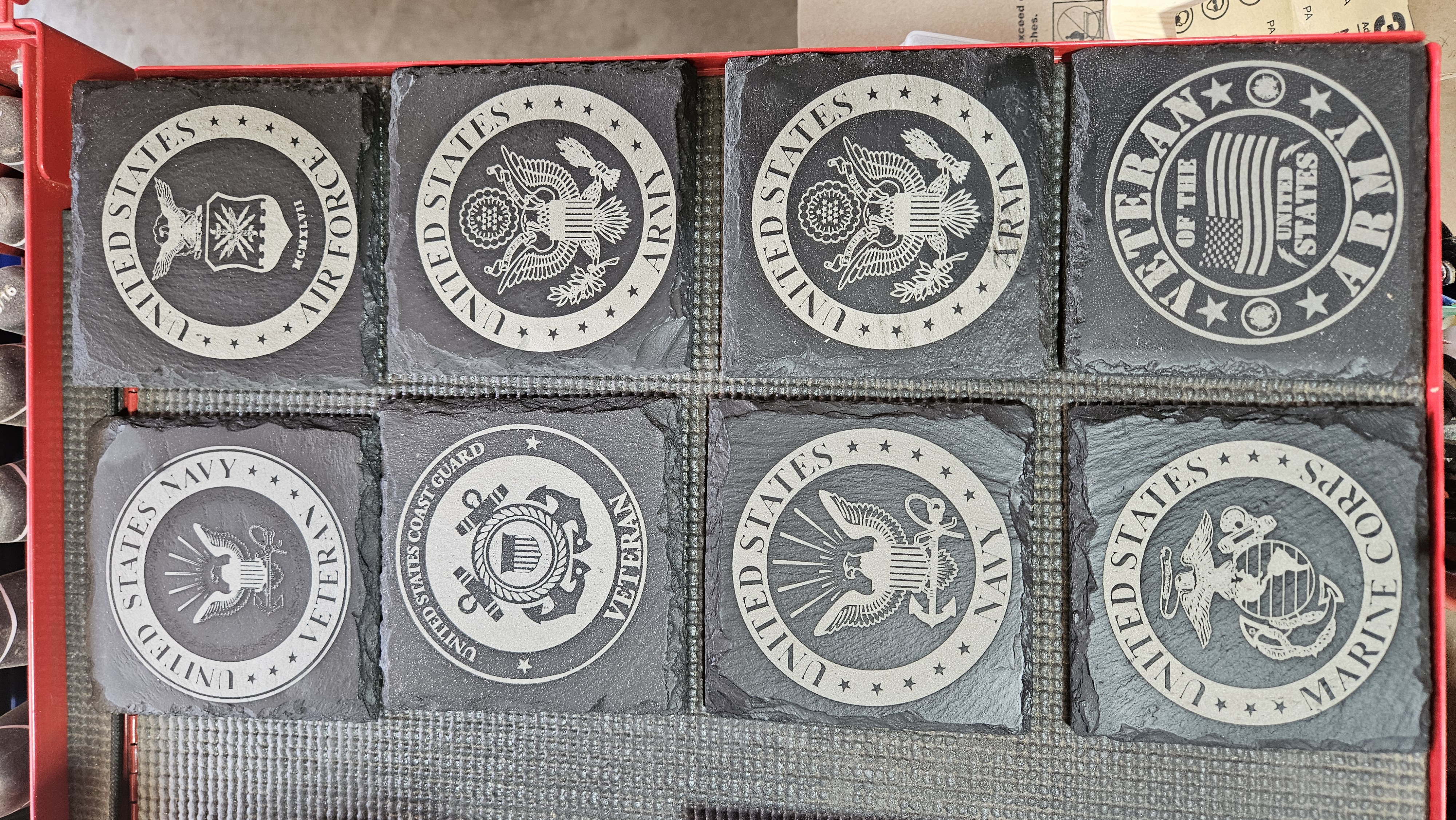 Military Branch Slate Coasters