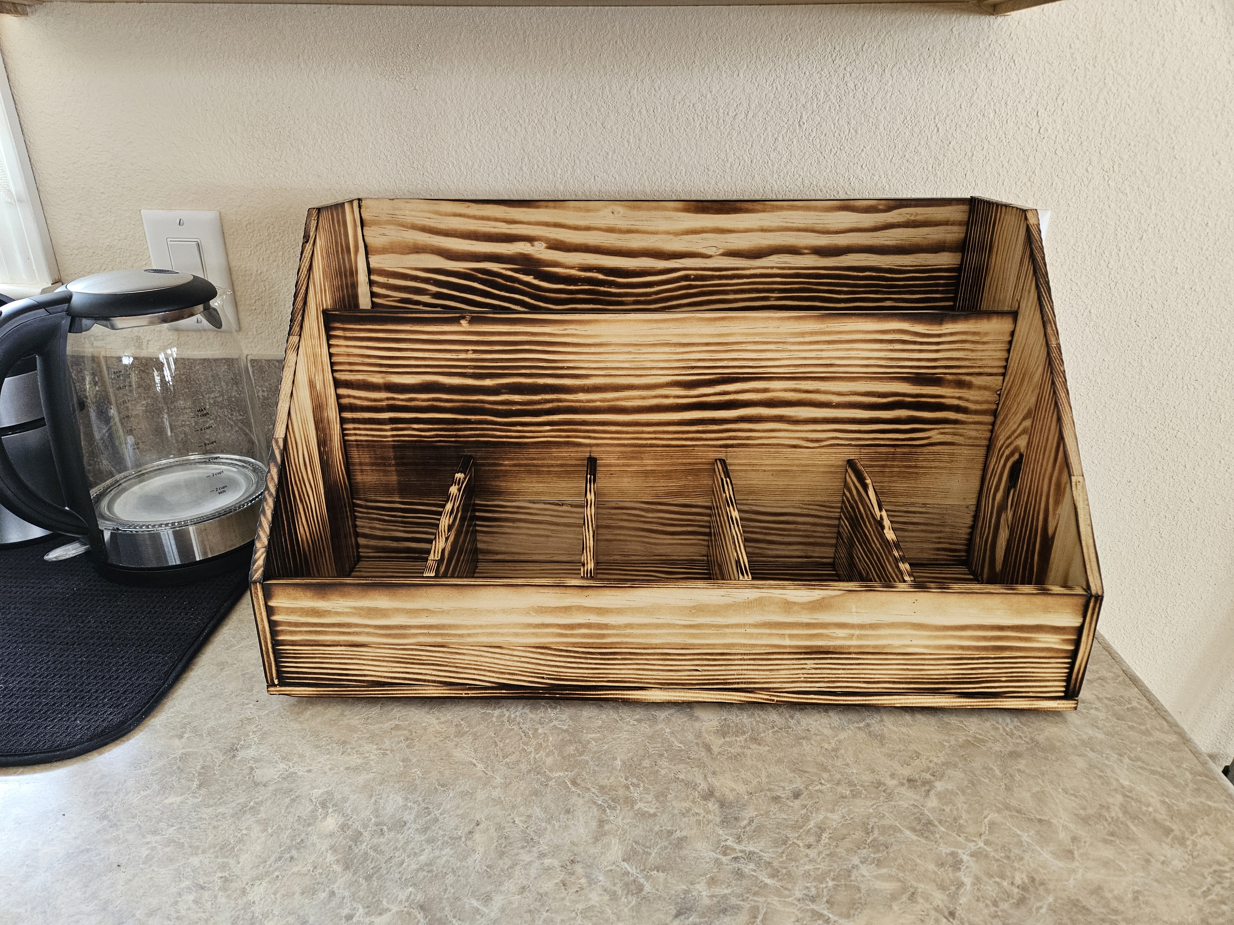 Rustic Coffee and Beverage Station Organizer