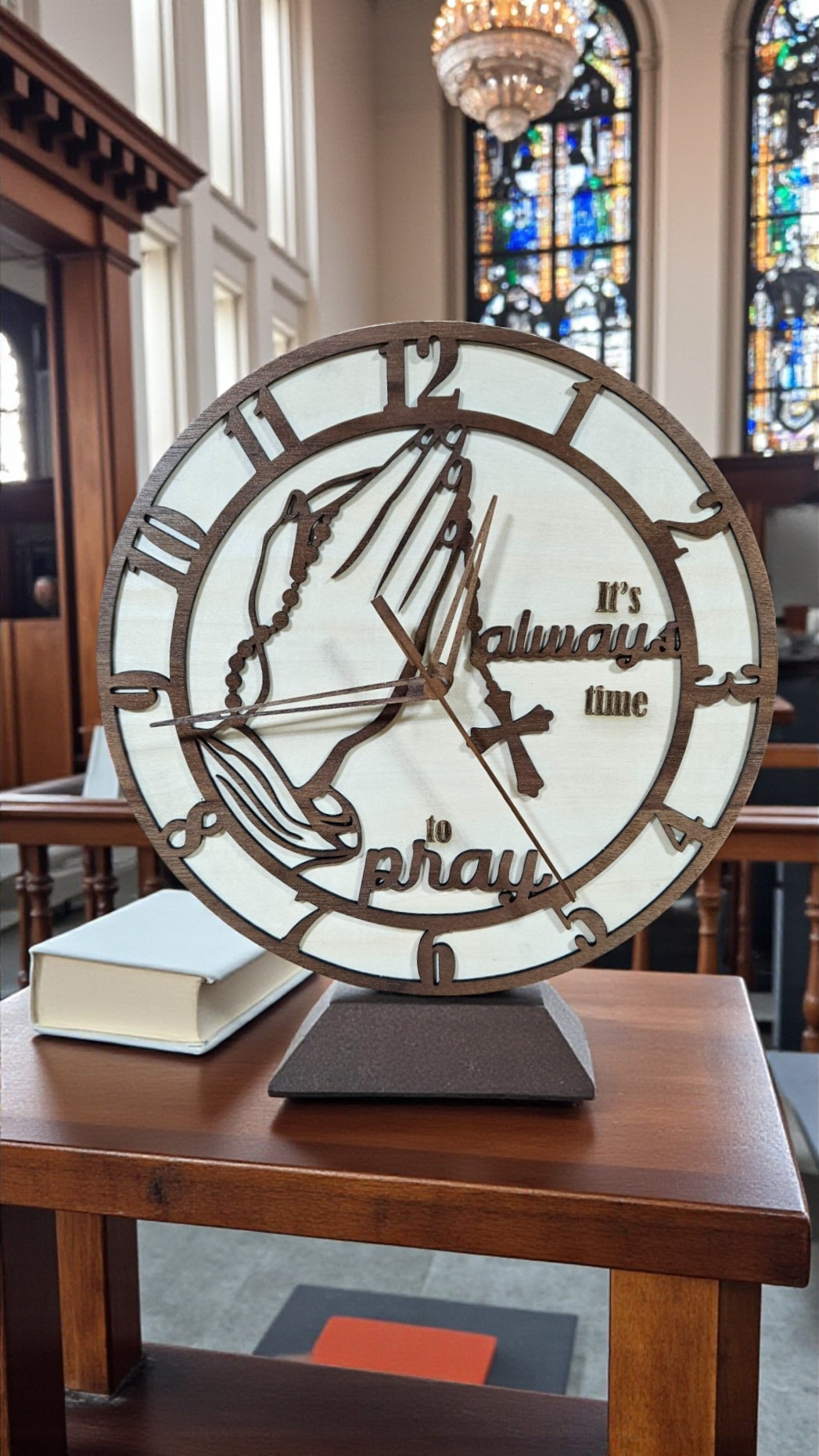 Praying Hands Wall Clock