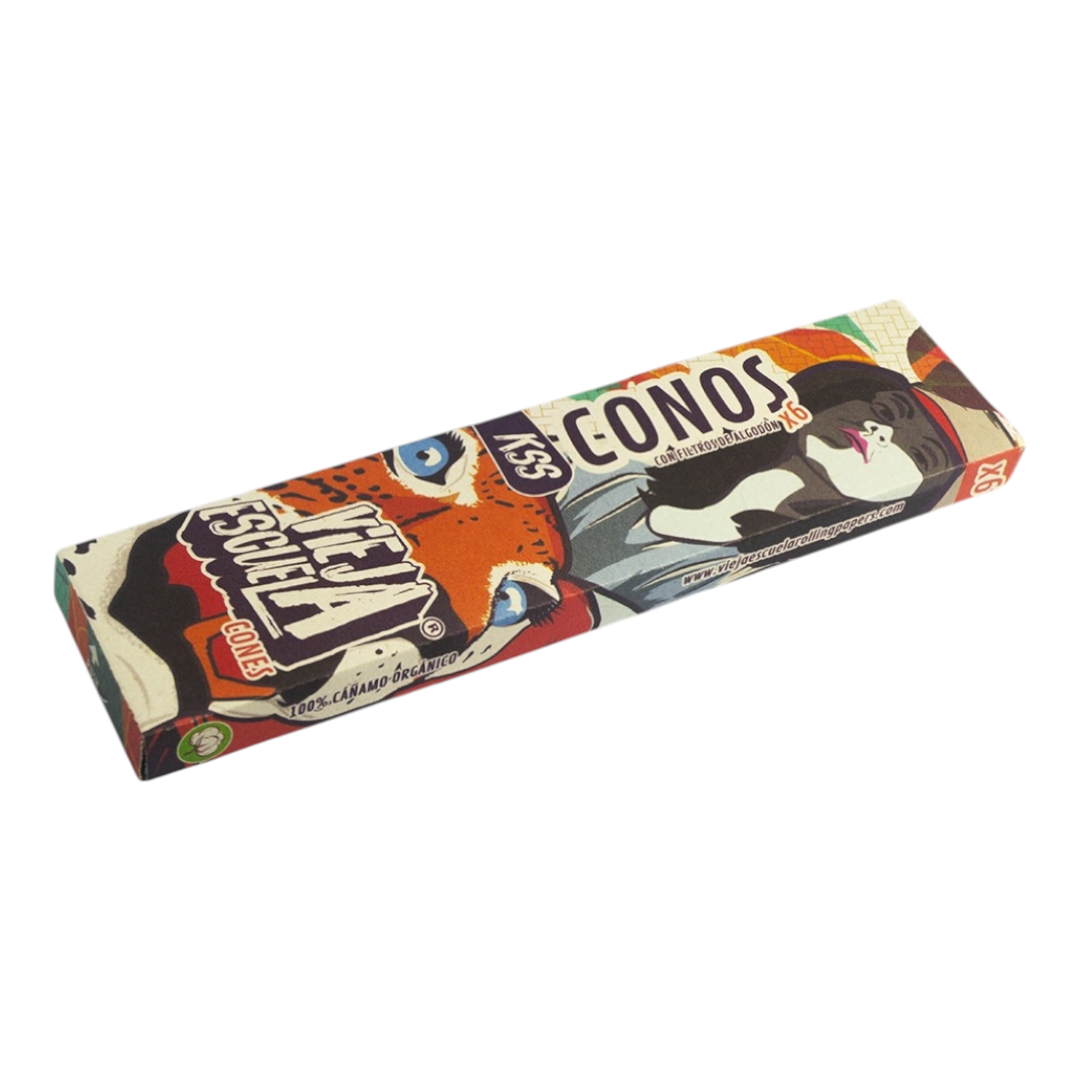 Conos Pre Enrollados Vieja Escuela King Size – Pack x6