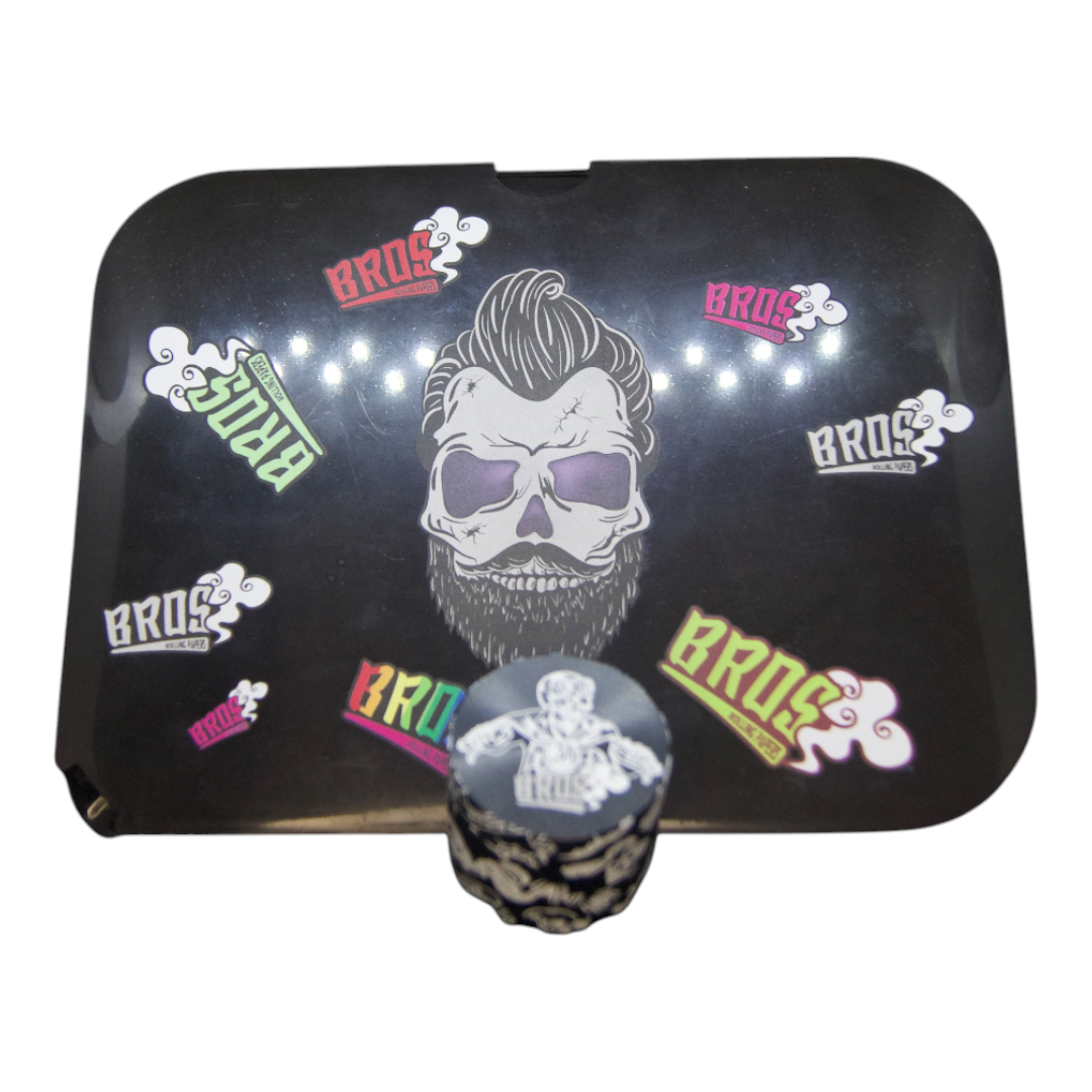 Kit Bandeja + Grinder Bross – Estilo y Funcionalidad