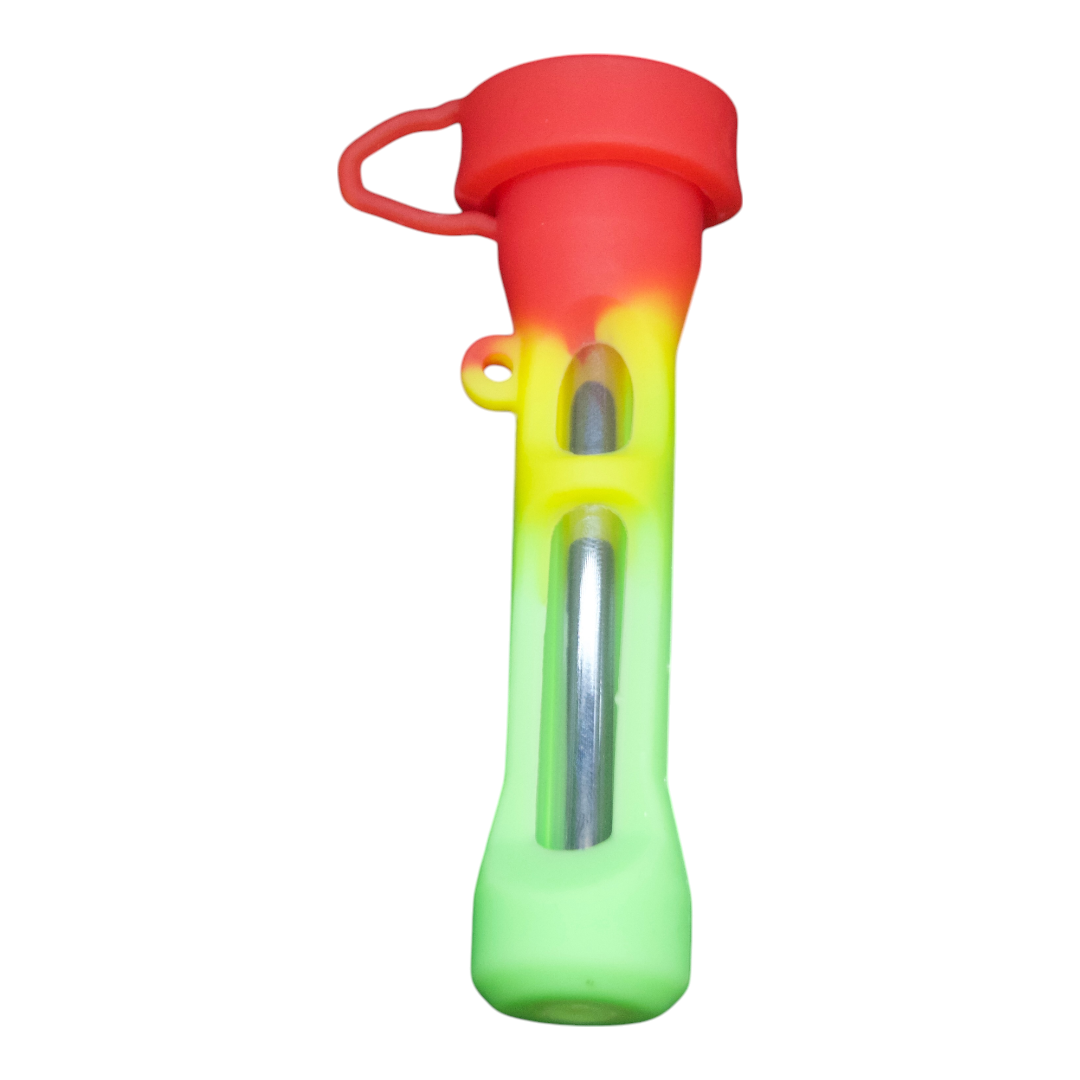 Pipa de Vidrio con Tapa de Silicona – Práctica y Segura