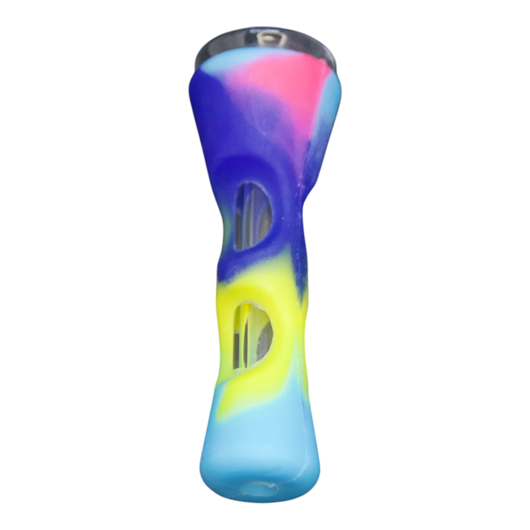  Pipa Mediana de Vidrio con Silicona – Estilo y Durabilidad