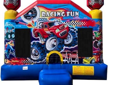 15'x15' Race car themed bounce house