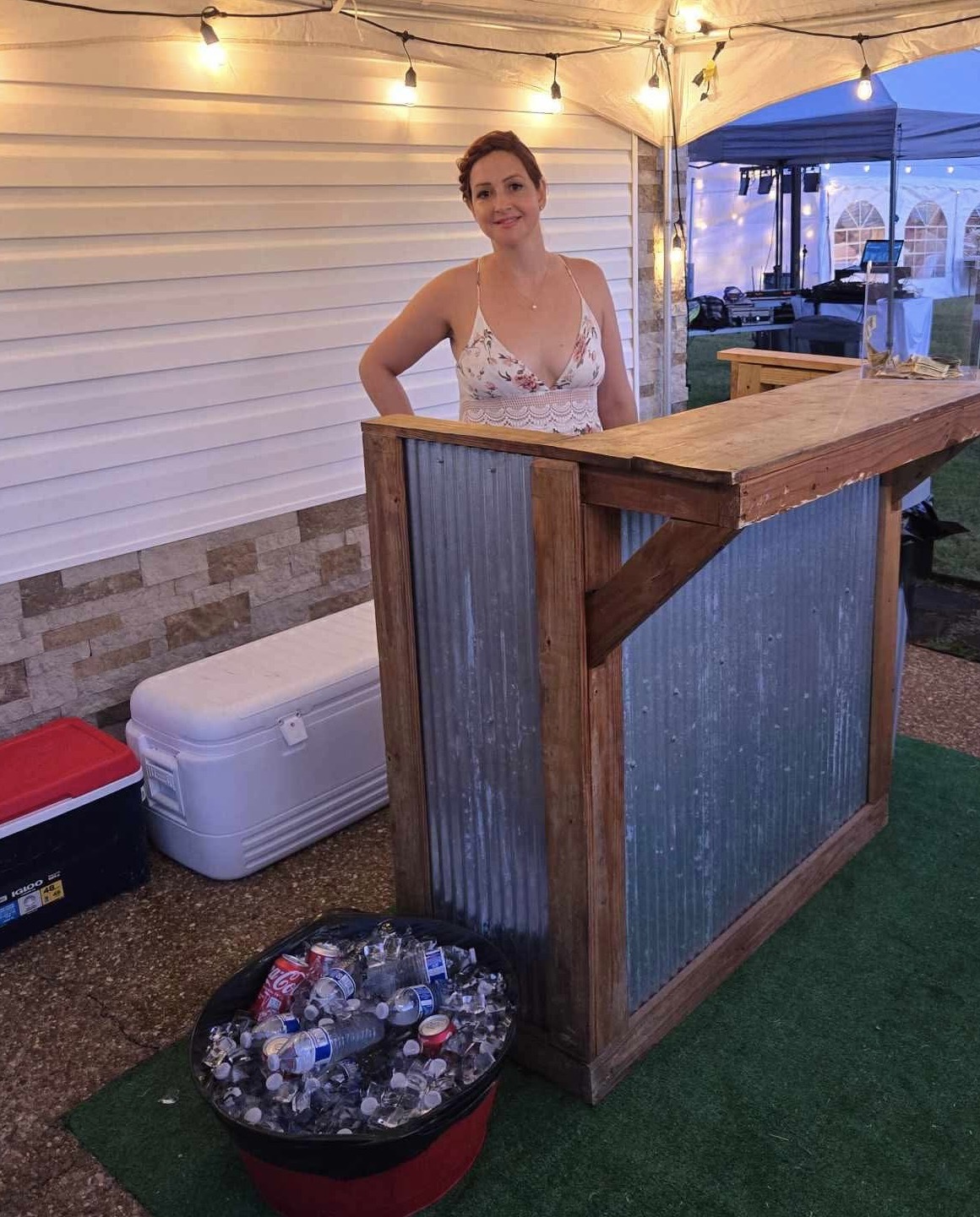 Rustic Corrugated Metal Bar