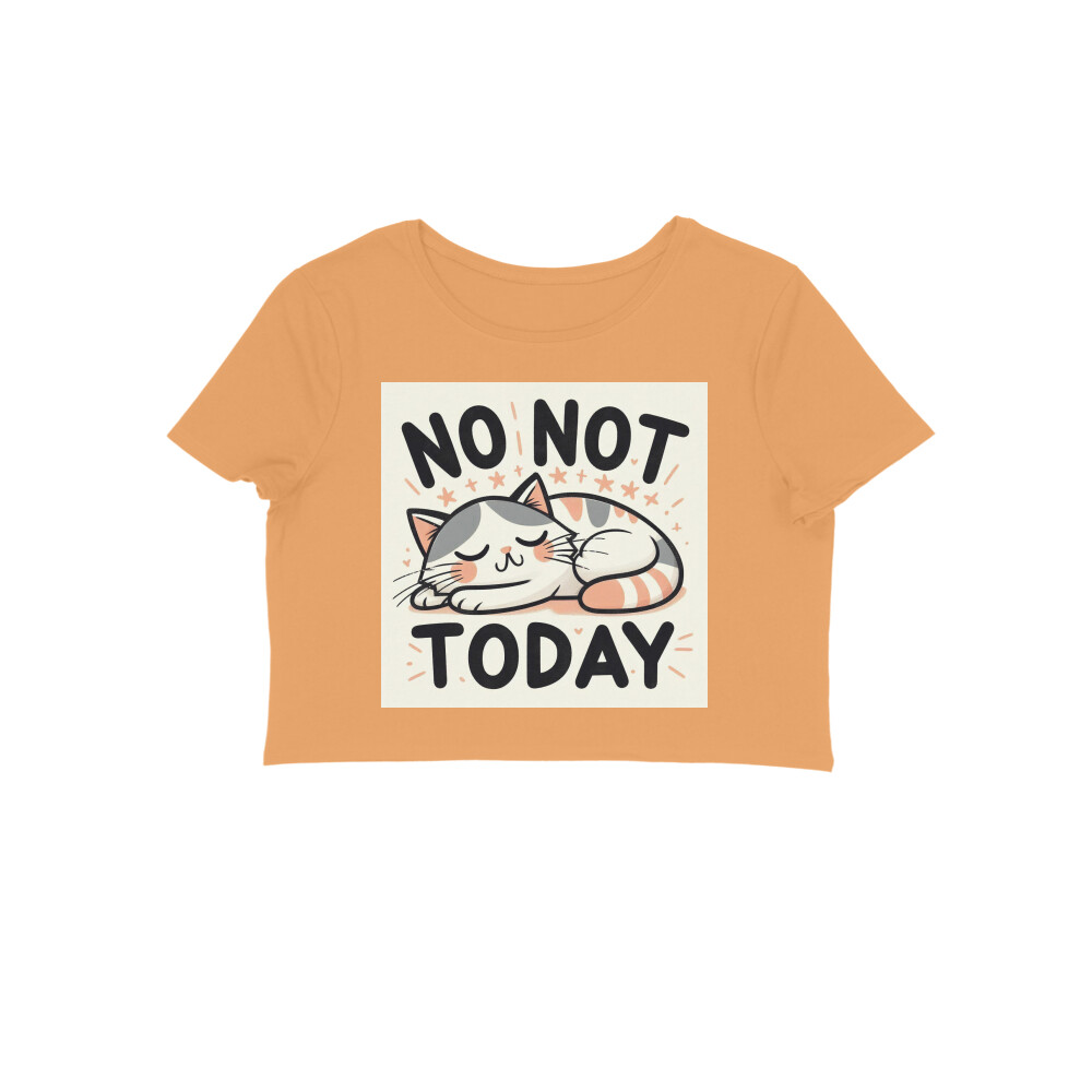 No Not Today womens Crop Top T-shirt