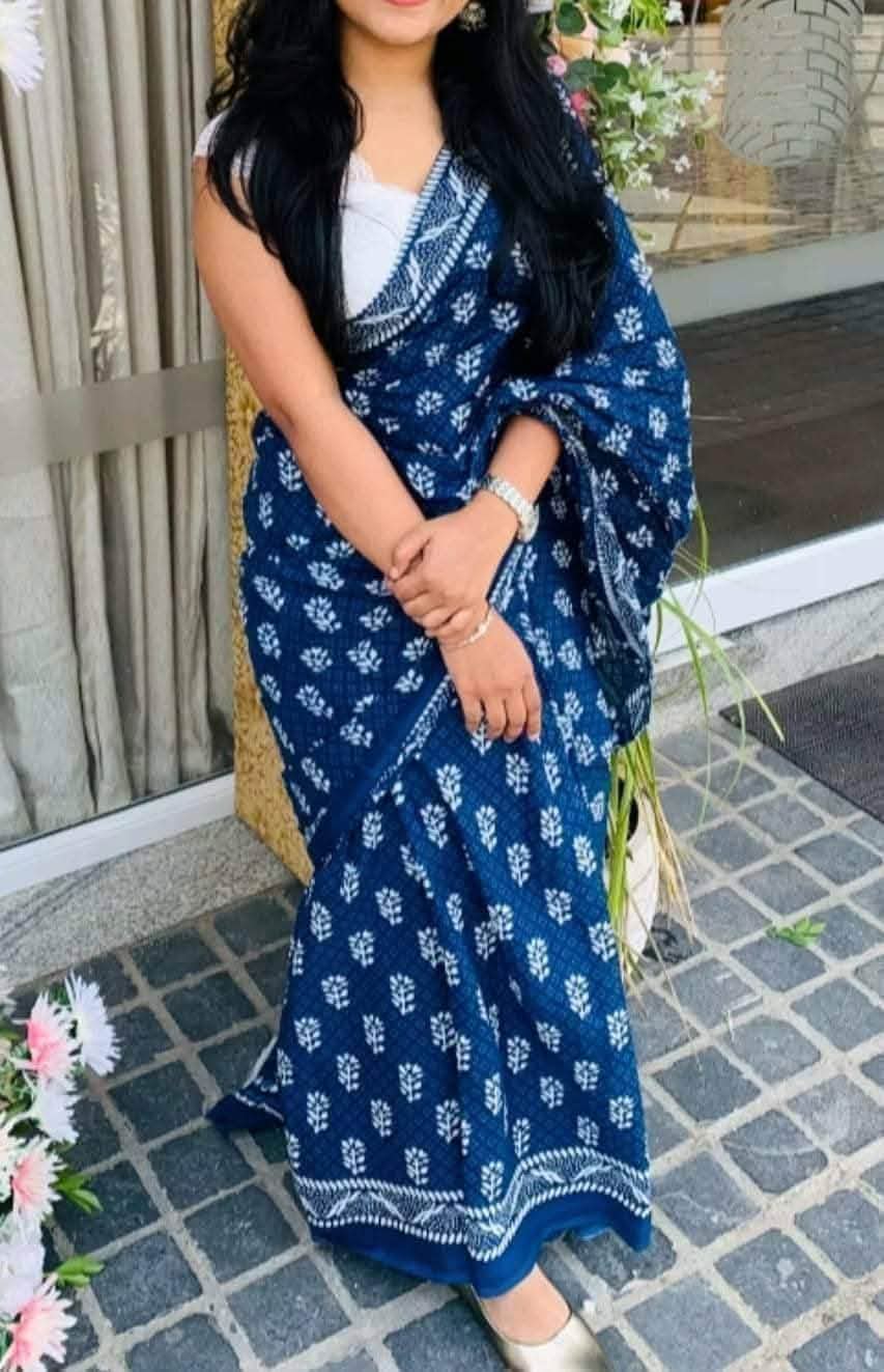 Elegant Indigo Saree