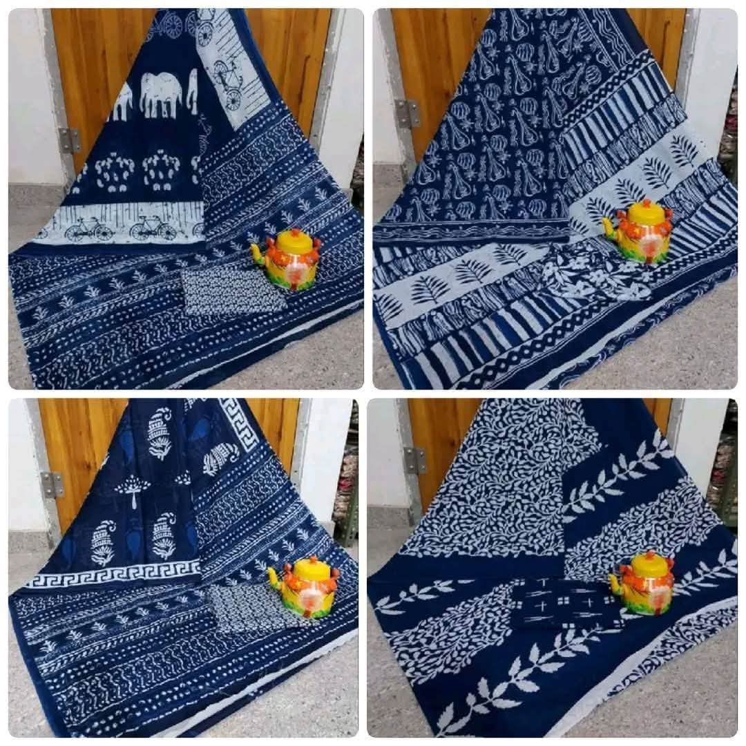 Elegant Indigo Saree