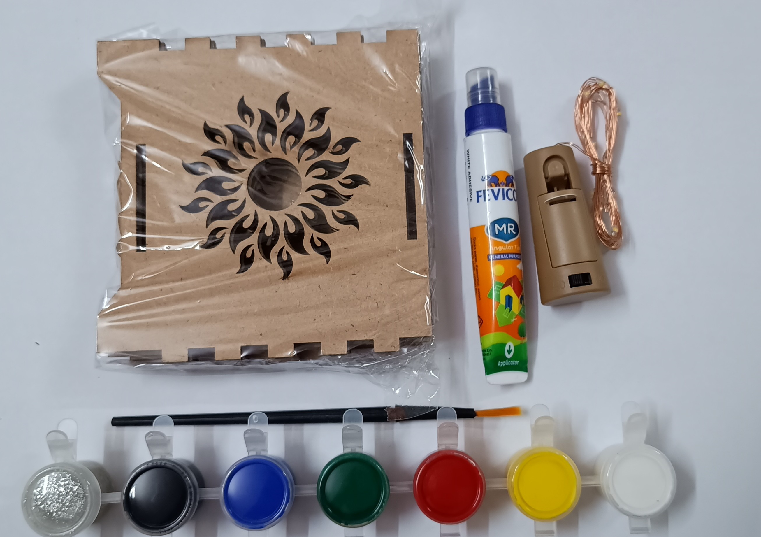 Wooden DIY Art Kit Lantern / Stand