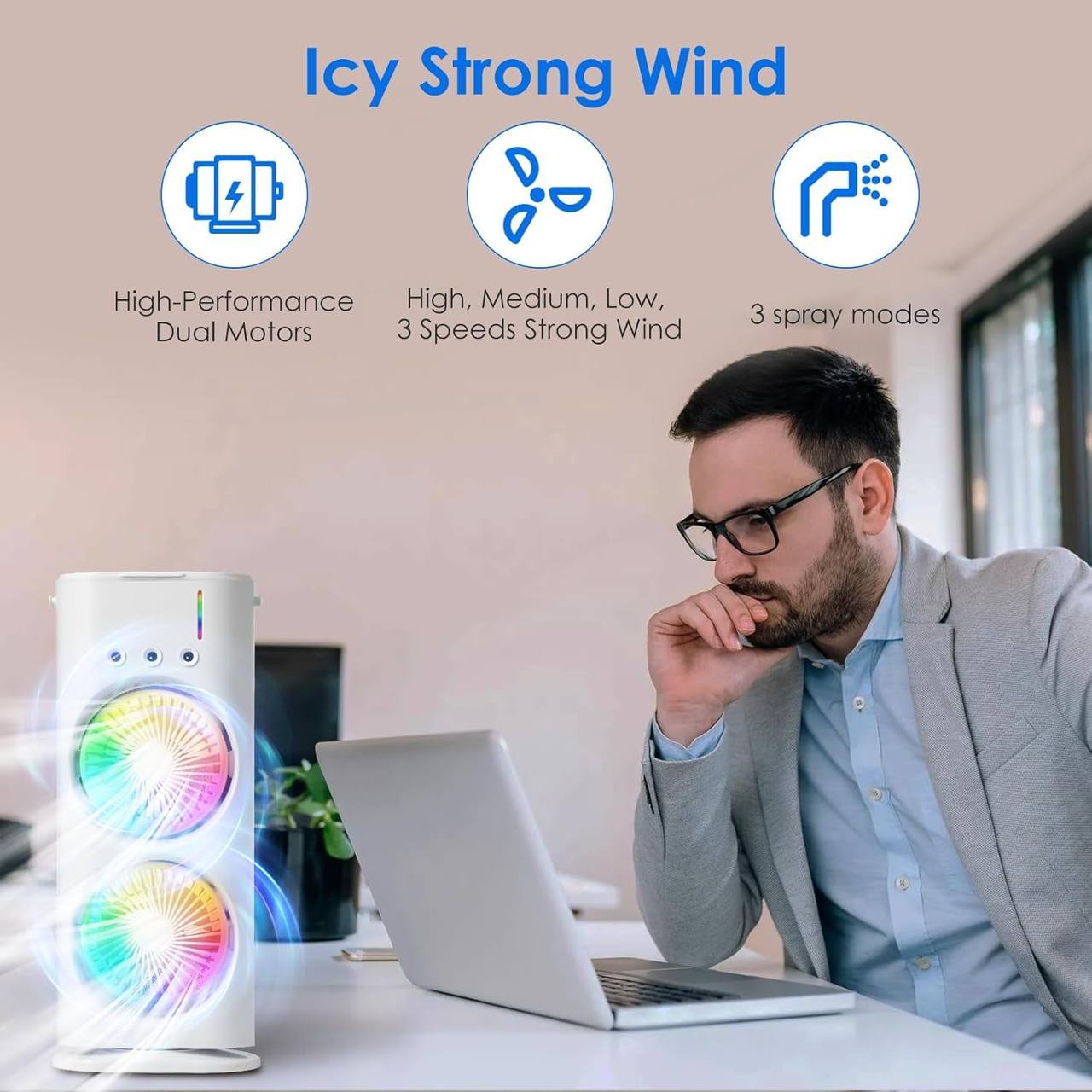 Dual-Blade Cooling Fan