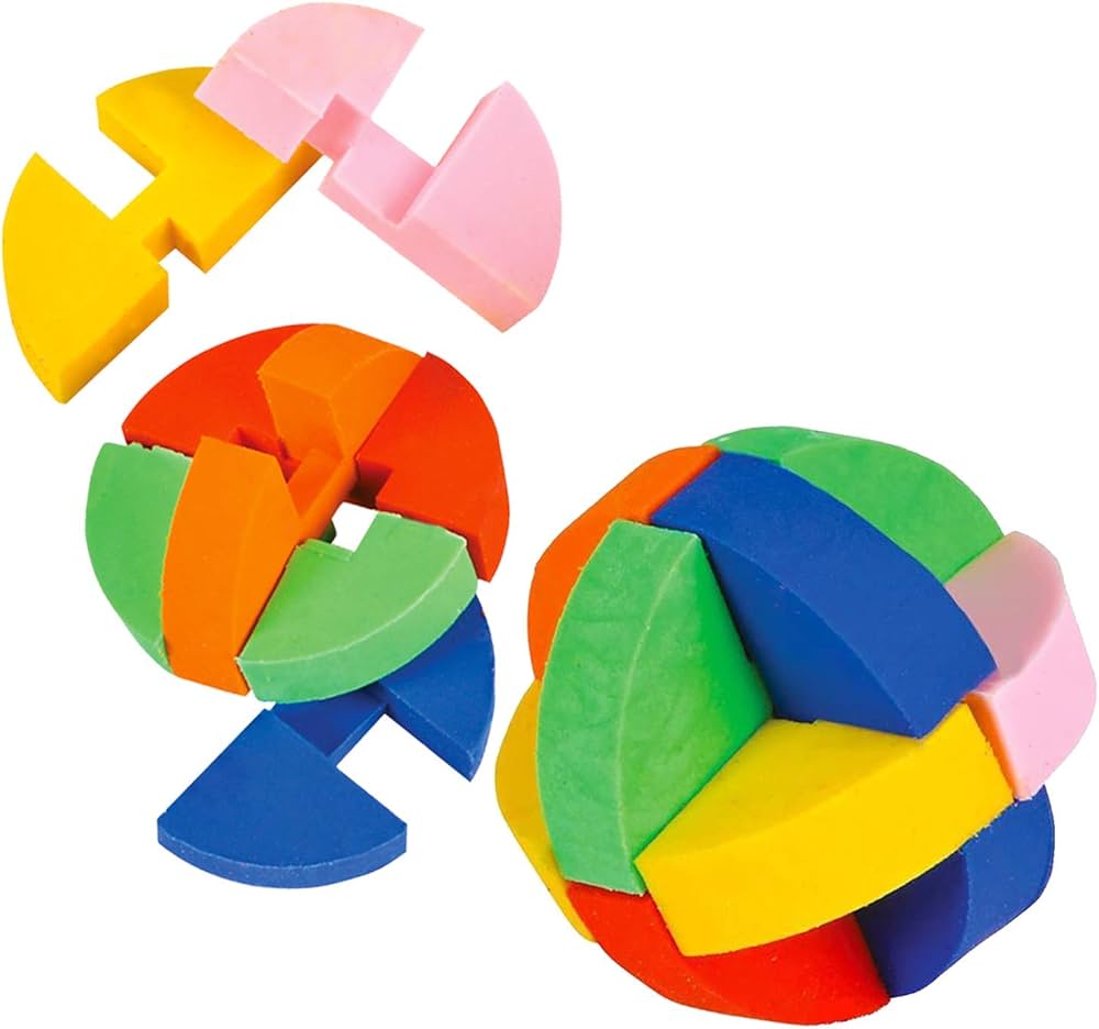 Colorful Puzzle Ball eraser 