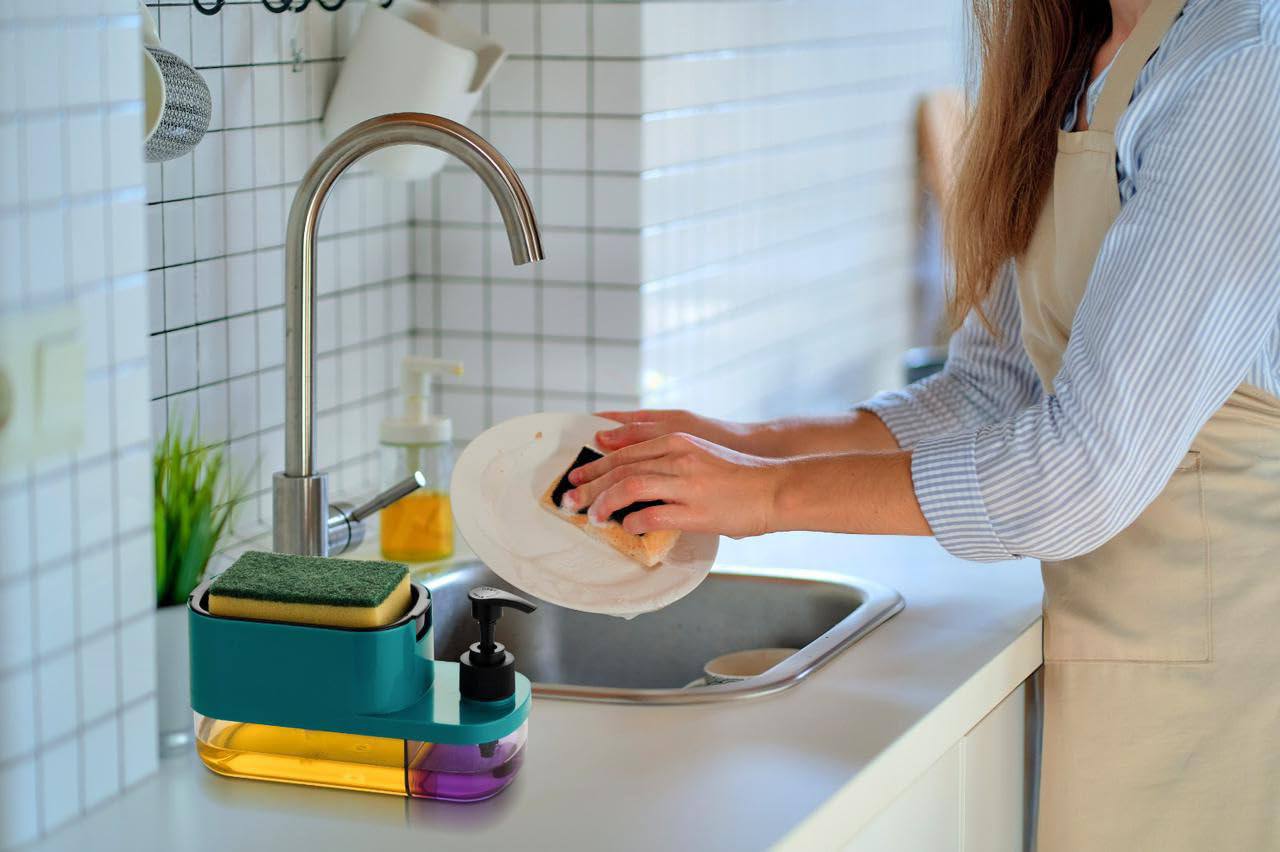3in1 Soap Dispenser and Scrub Holder
