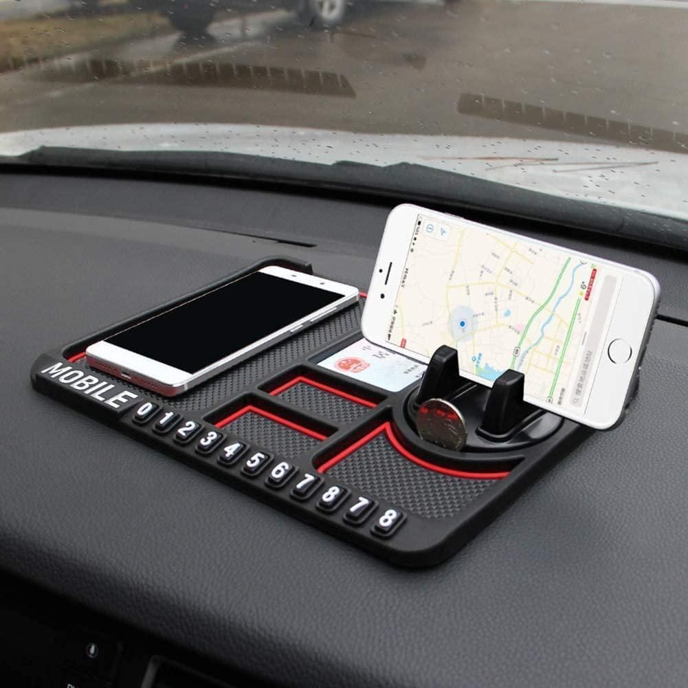 Car Dashboard Anti-Slip Mat with Phone Holder