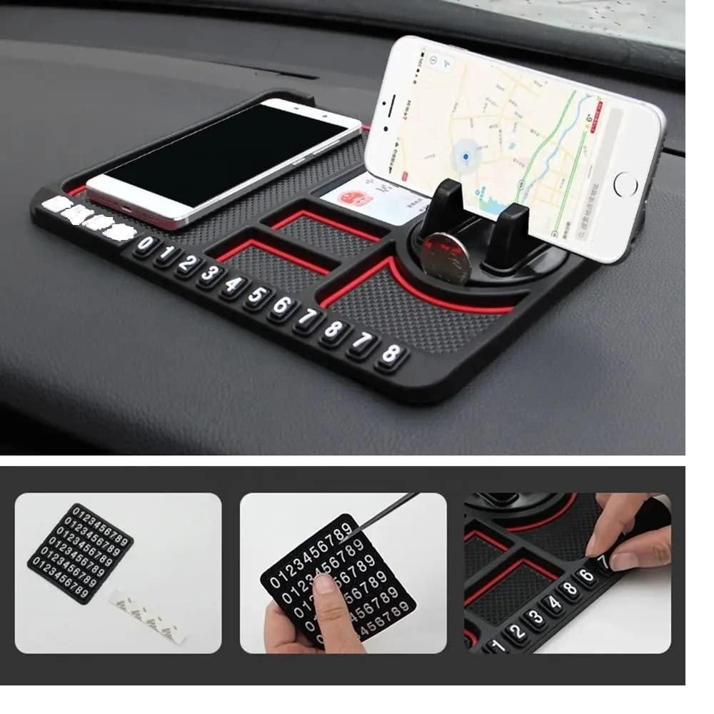 Car Dashboard Anti-Slip Mat with Phone Holder