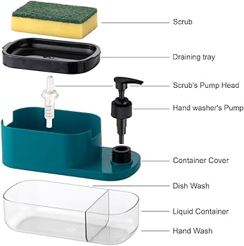 3in1 Soap Dispenser and Scrub Holder