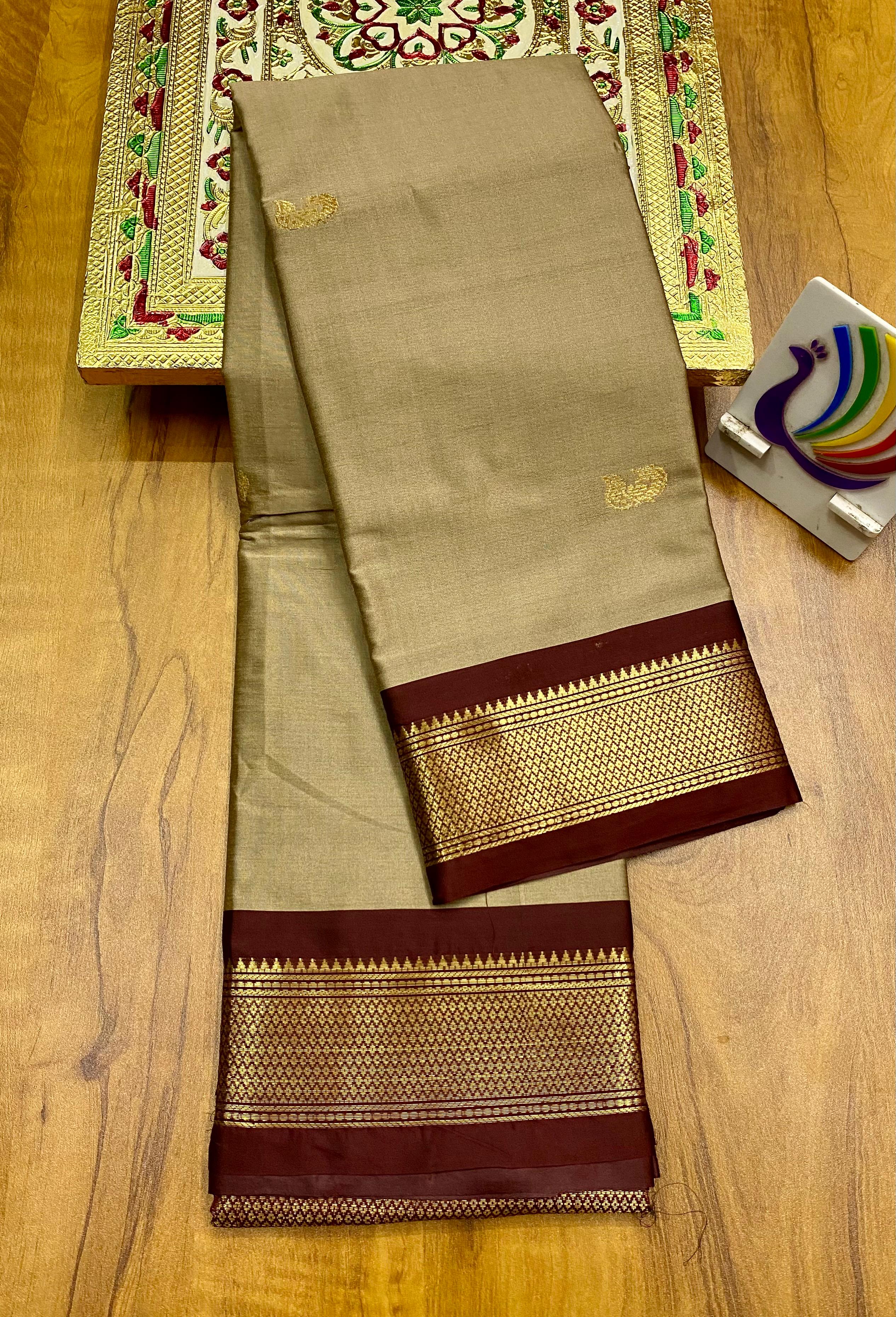 Semi Paithani saree light colours