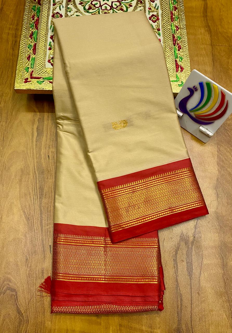Semi Paithani saree light colours