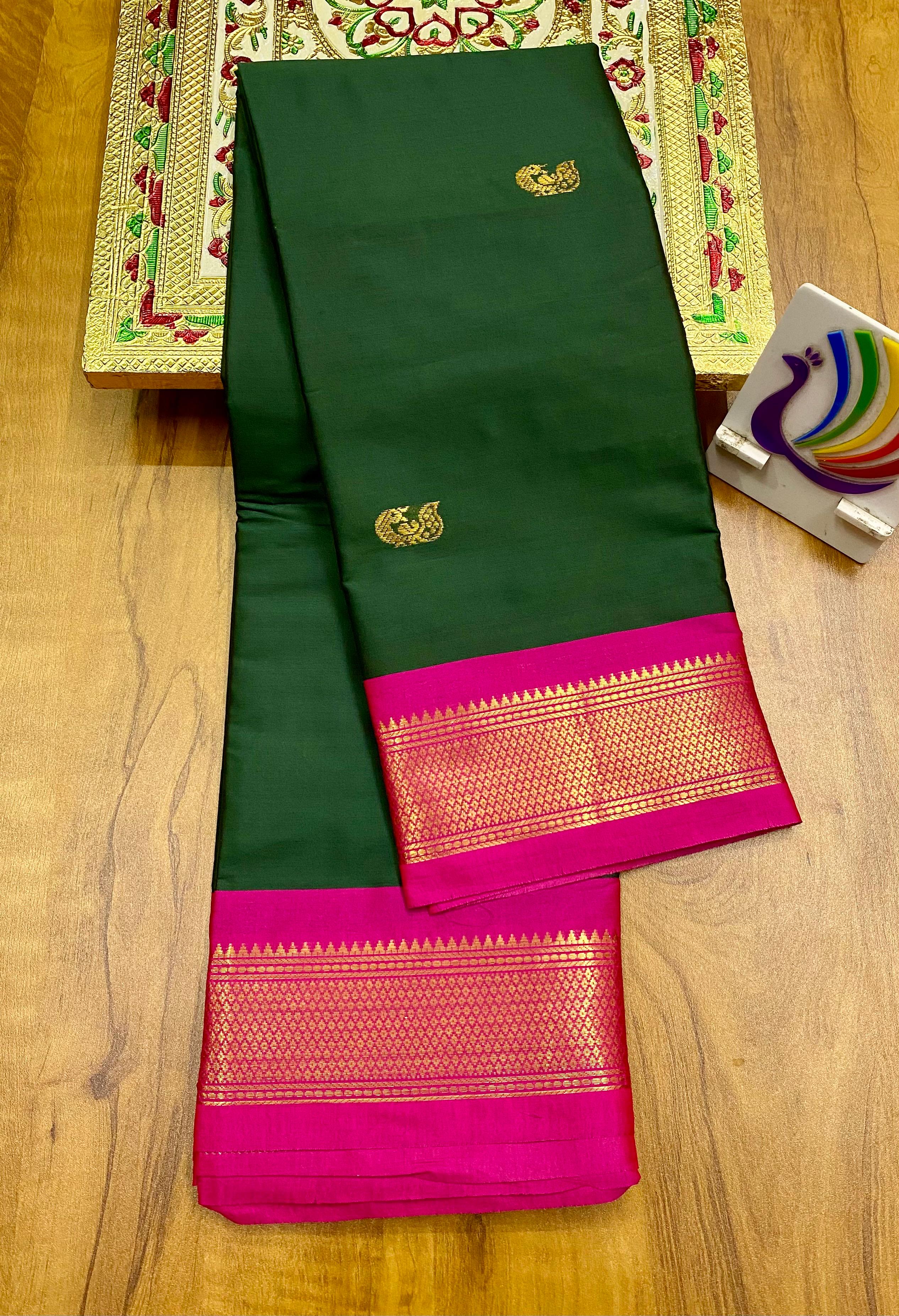 Semi Paithani saree Soft silk