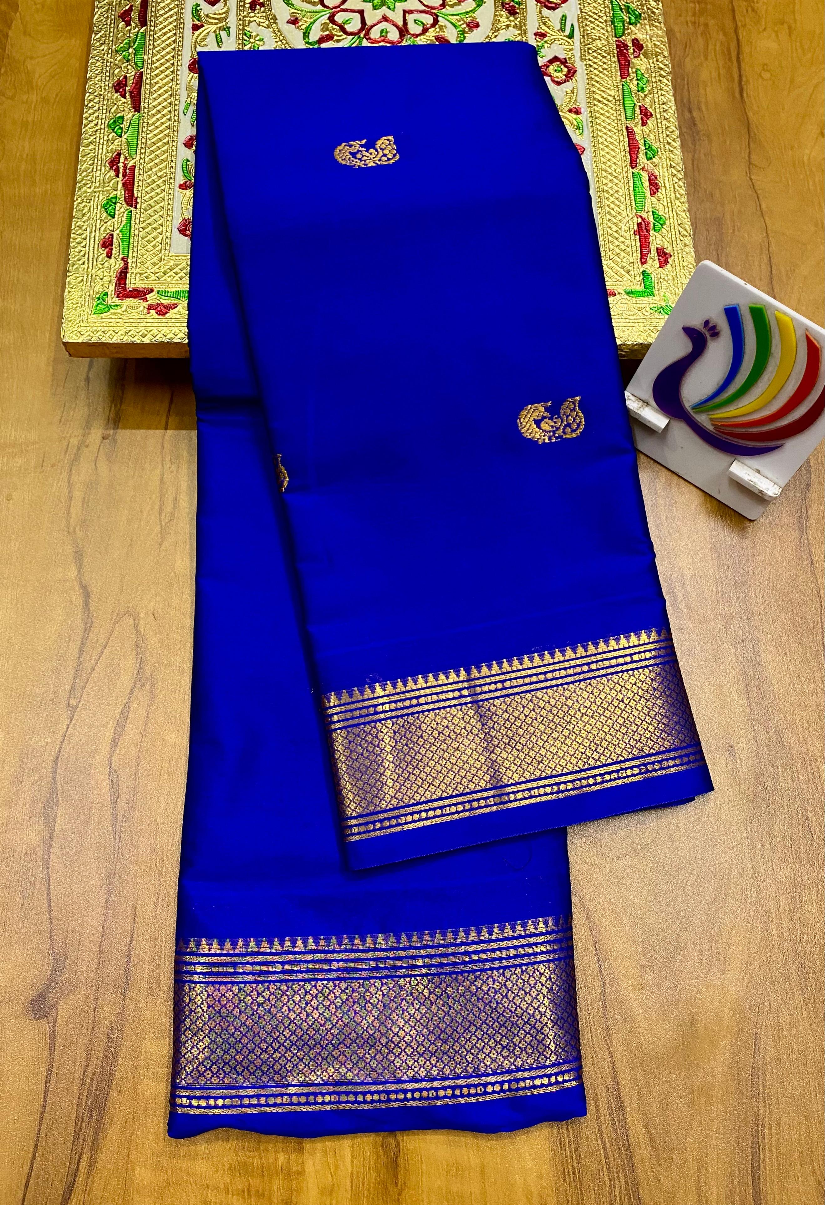 Semi Paithani saree Blue & black