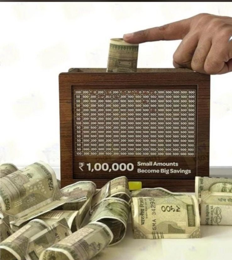 Wooden Money Savings Box