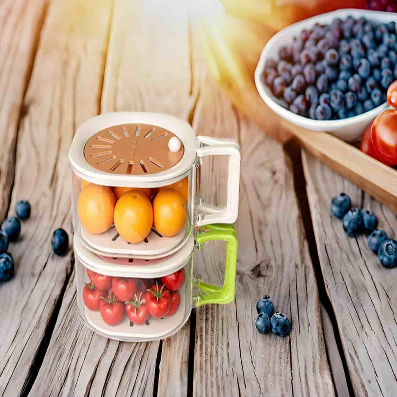 Stackable Storage Containers drain basket