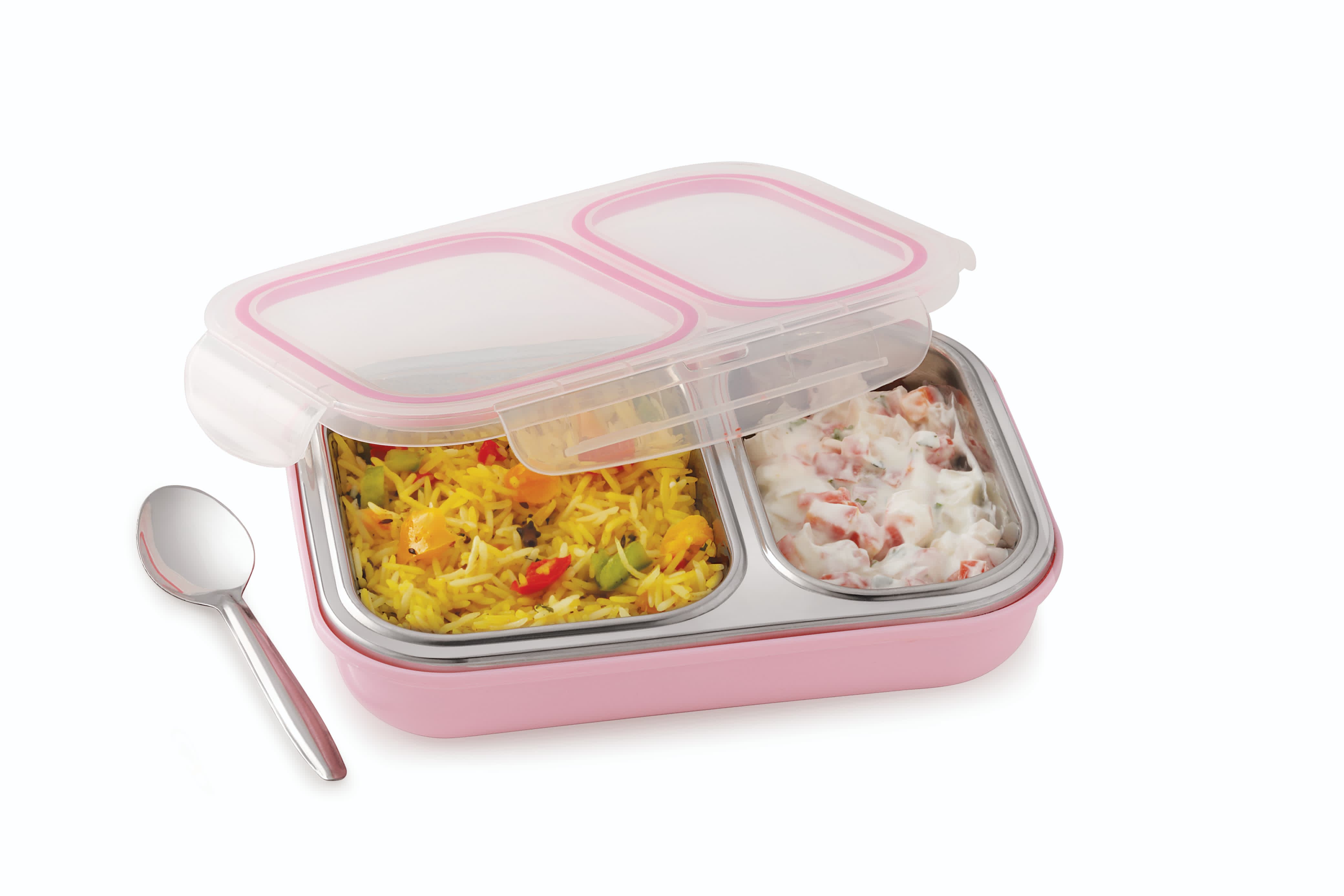 Two-section steel lunch box