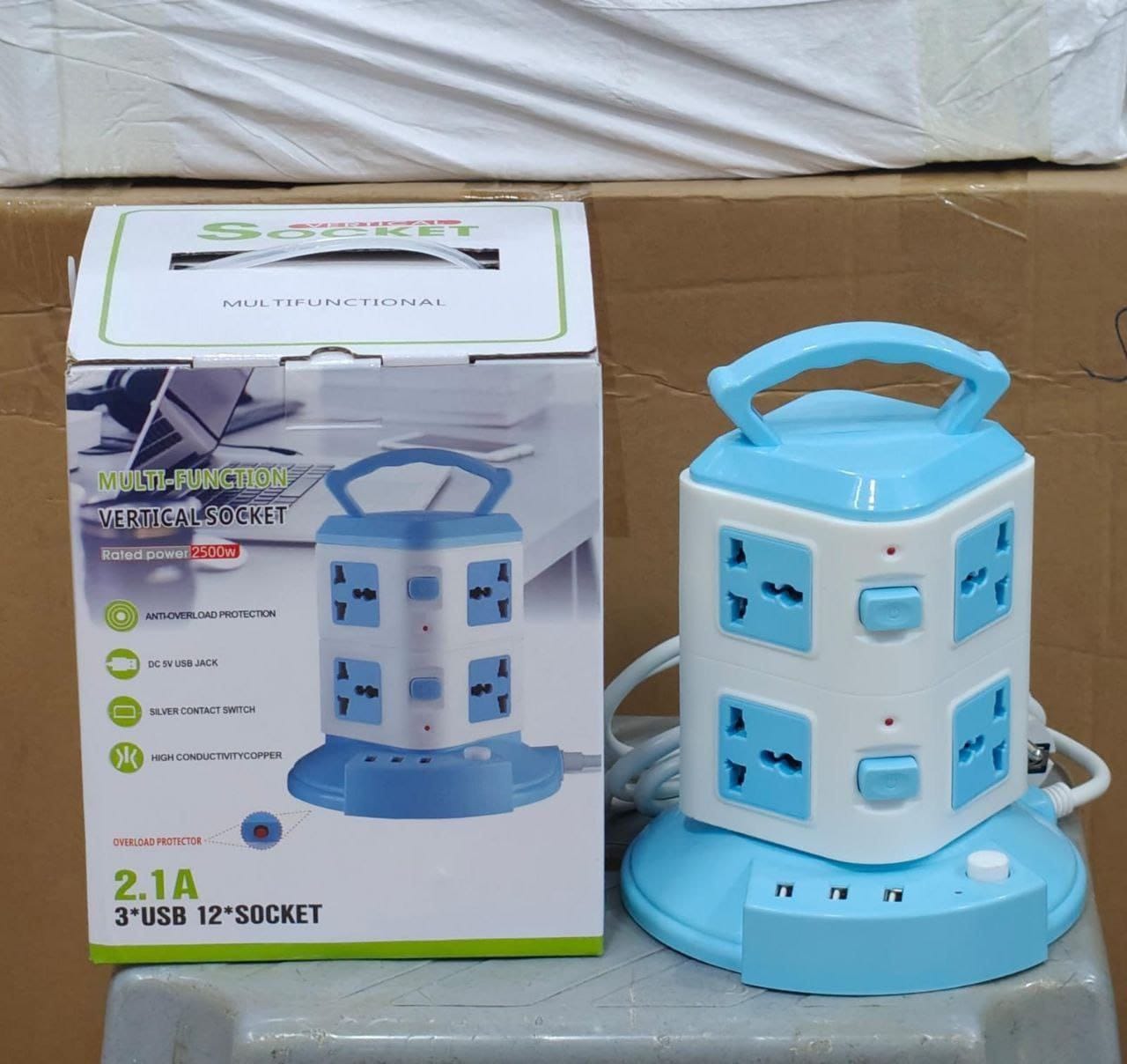 Multifunctional Vertical Power Socket