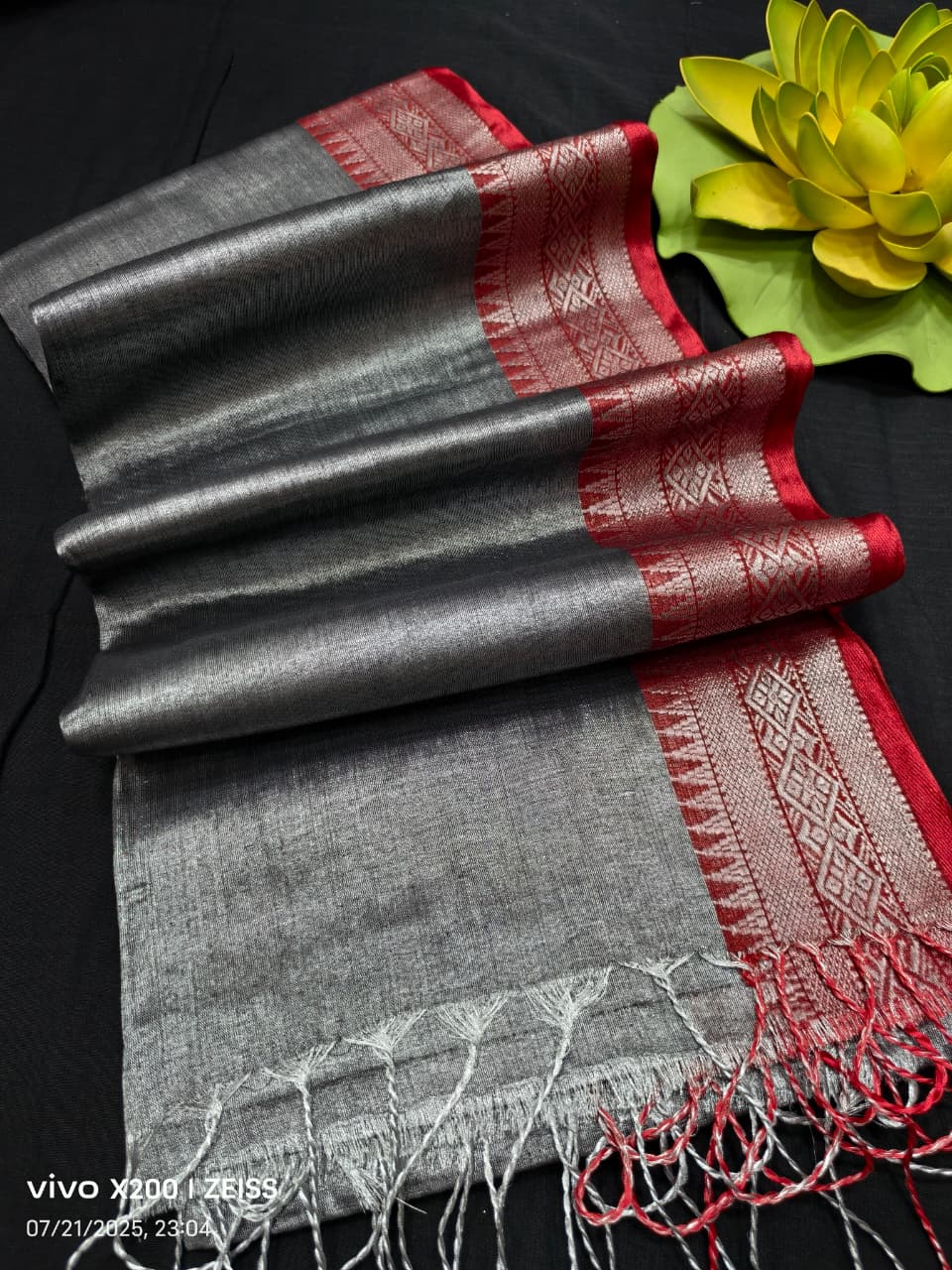 South Indian border tissue silk saree