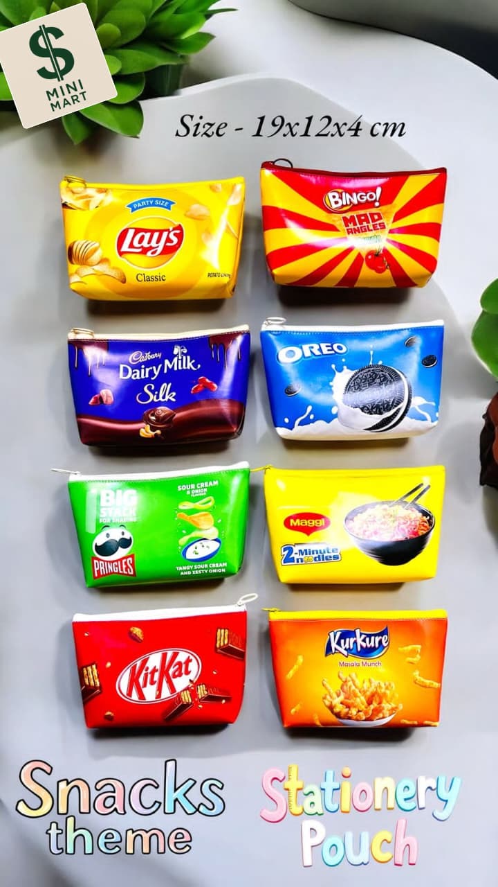 Snacks Theme Pouch