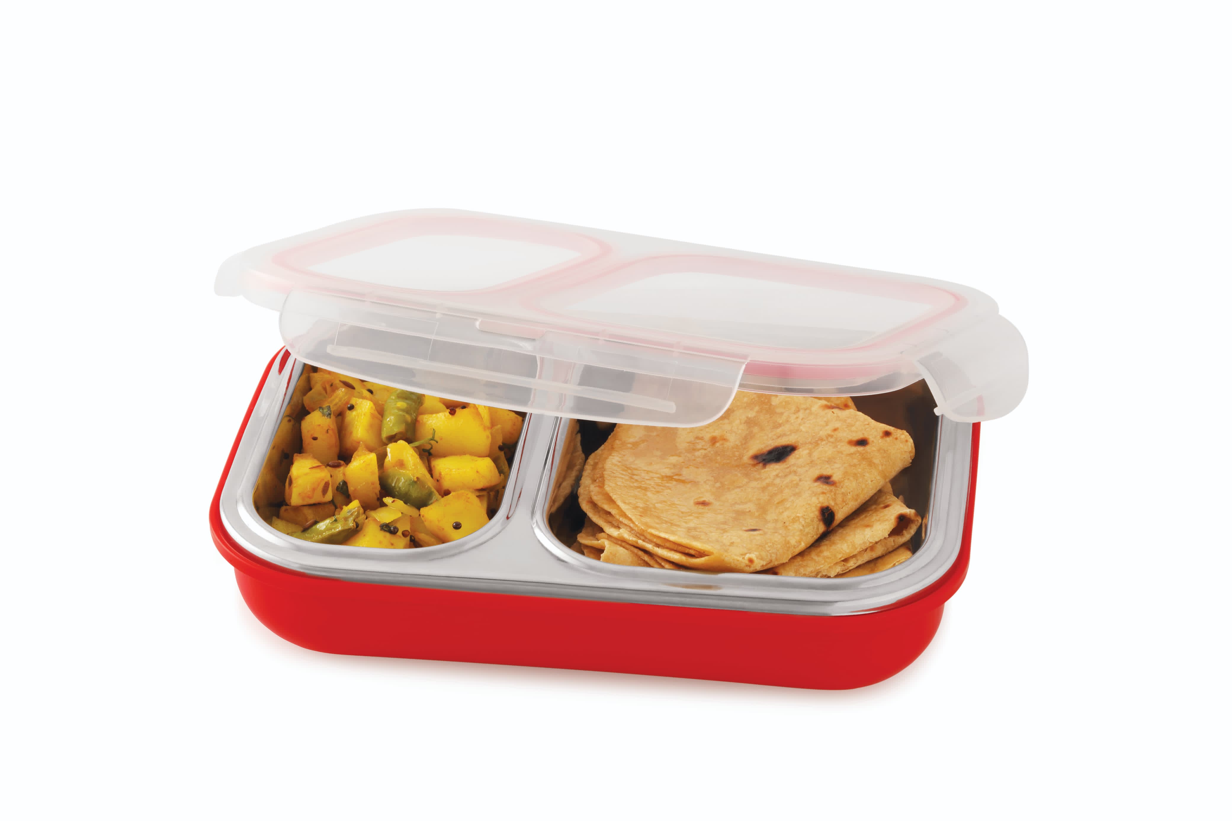Two-section steel lunch box