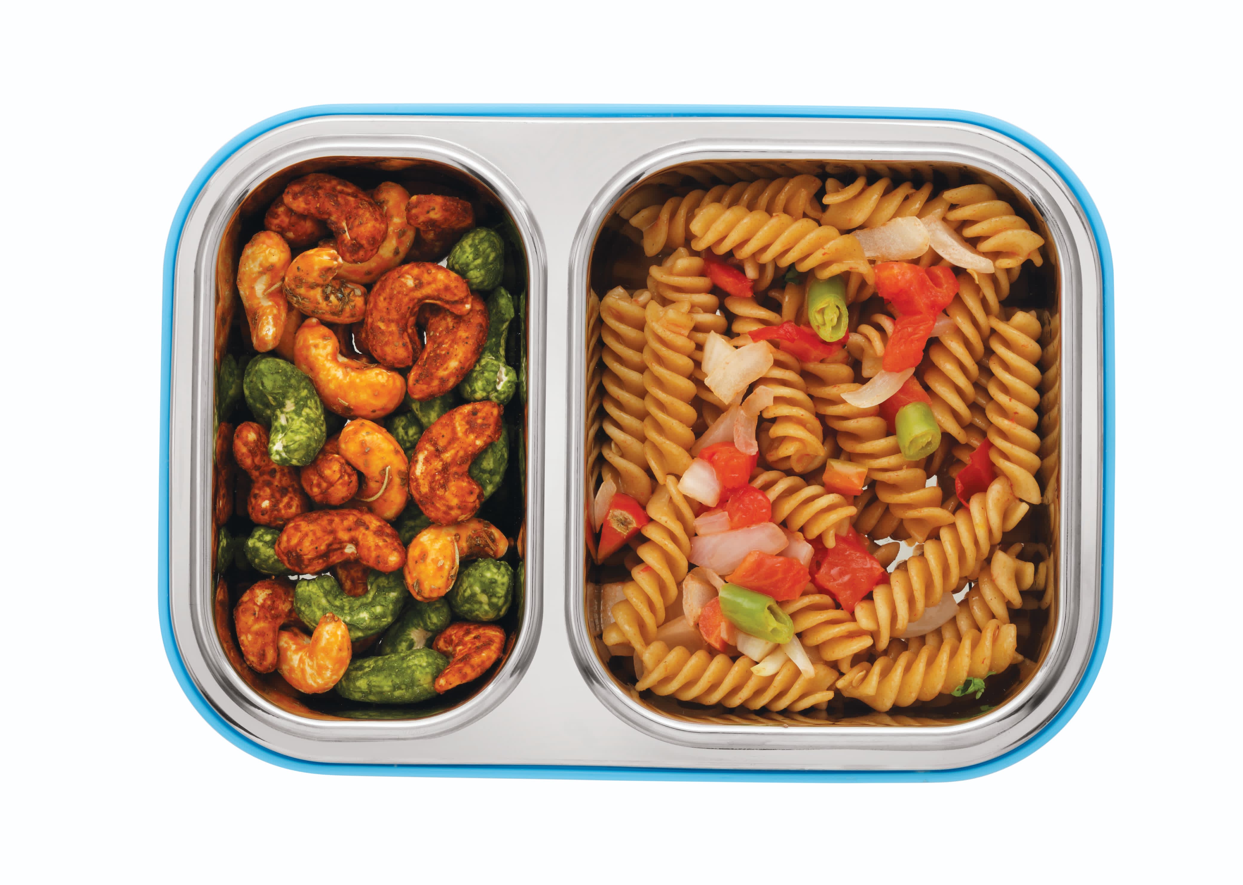 Two-section steel lunch box