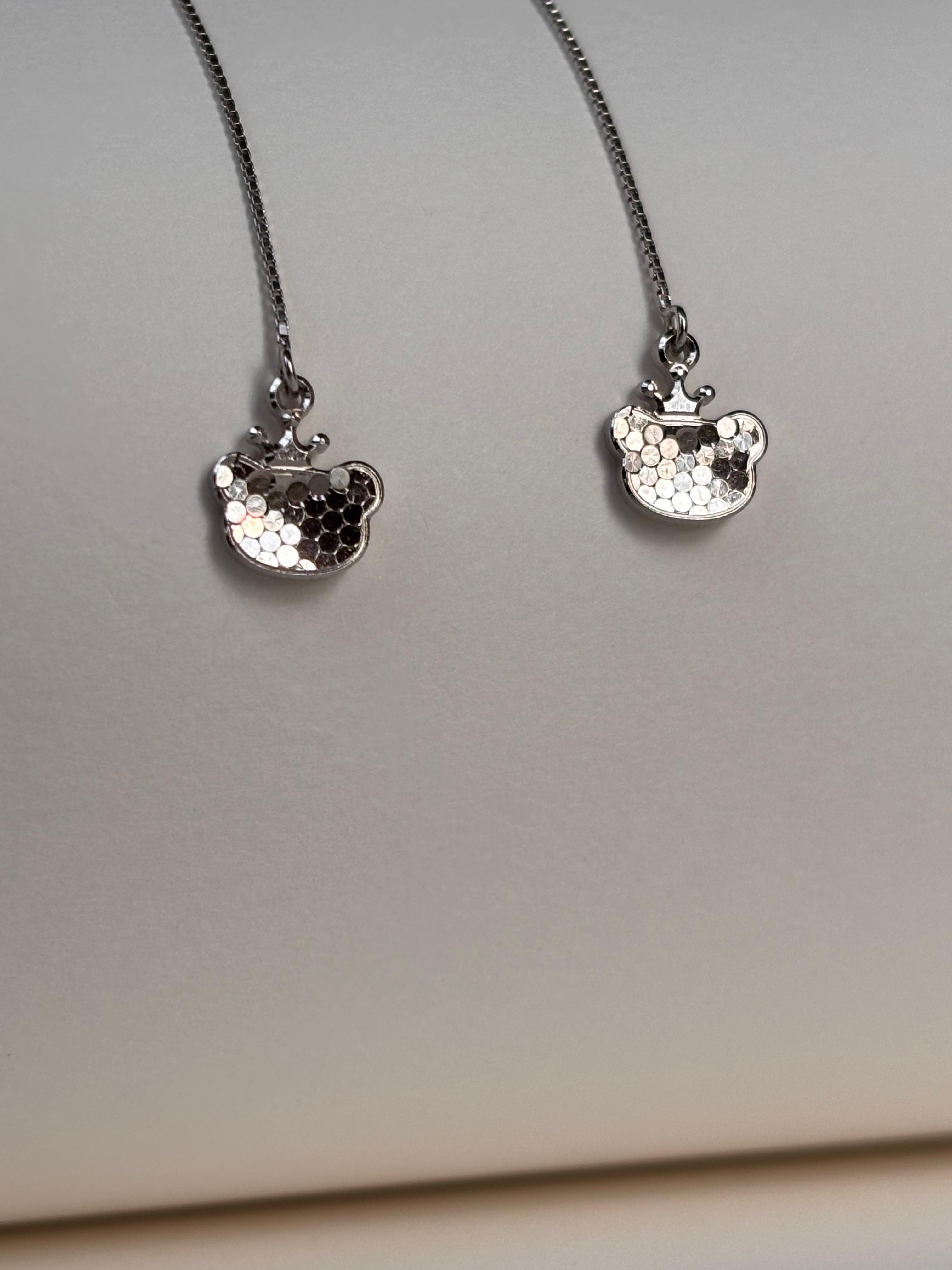 Silver Bear Earrings