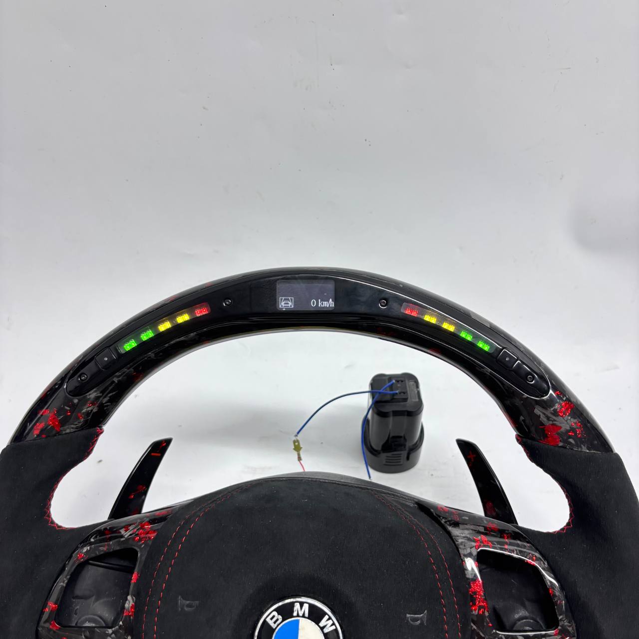 Volant avec led BMW M en fibre de carbone Rouge 