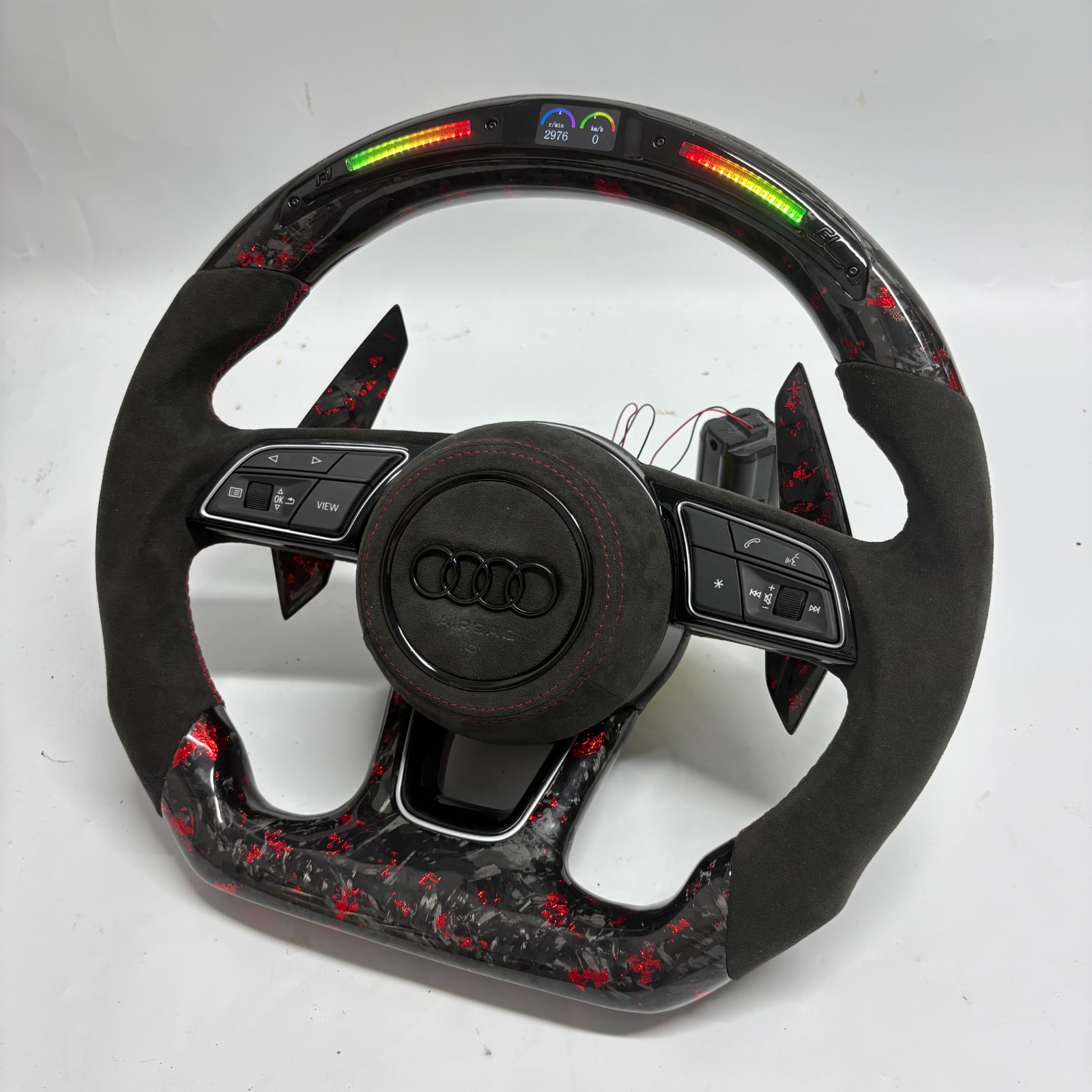 Volant Audi avec led carbone forgé 