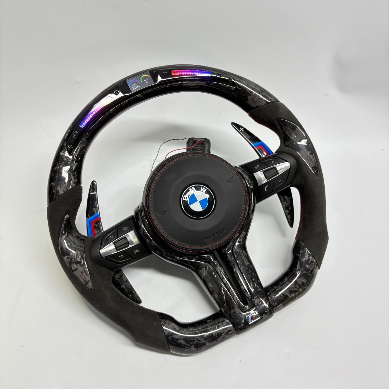 Volant avec led BMW M en fibre de carbone