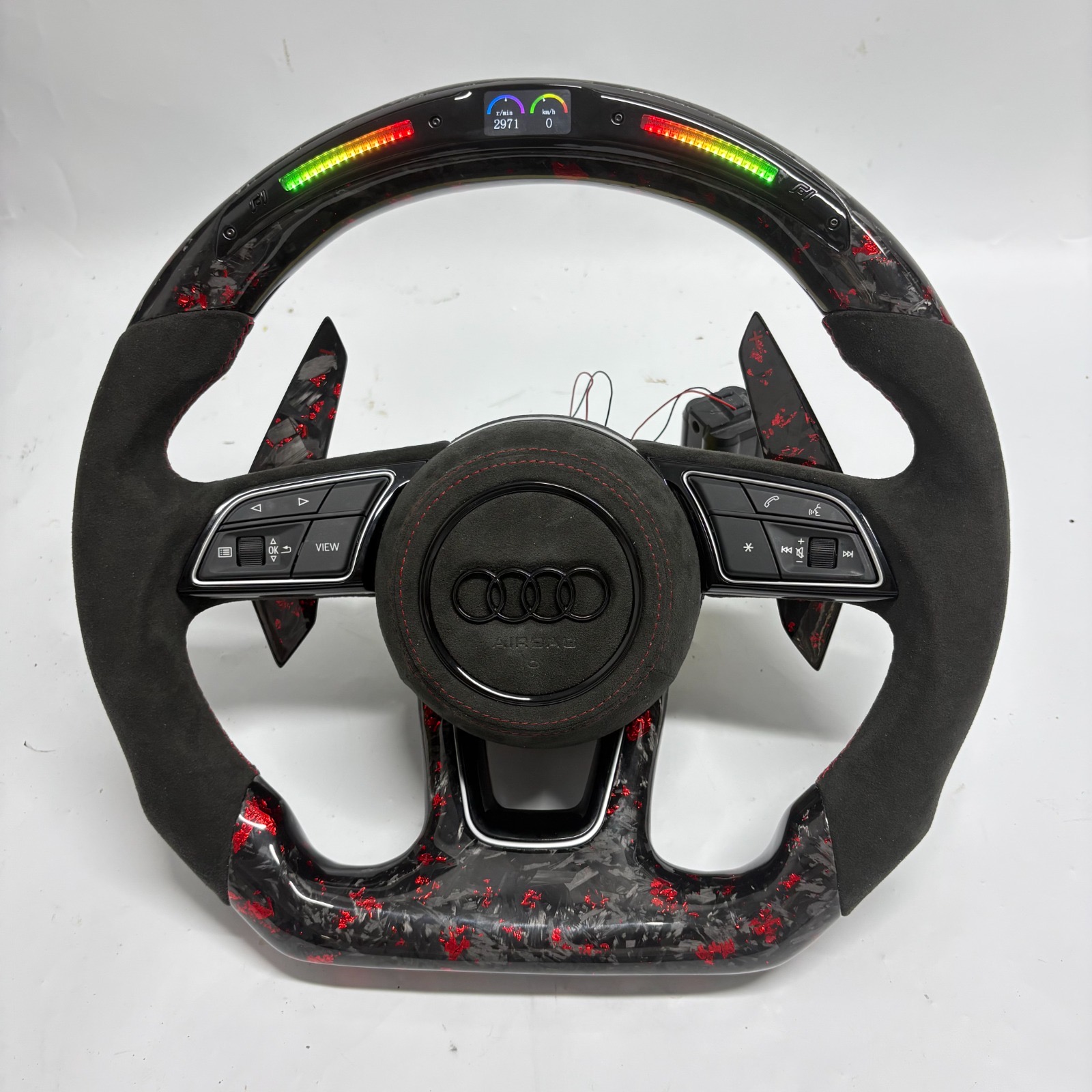 Volant Audi avec led carbone forgé 