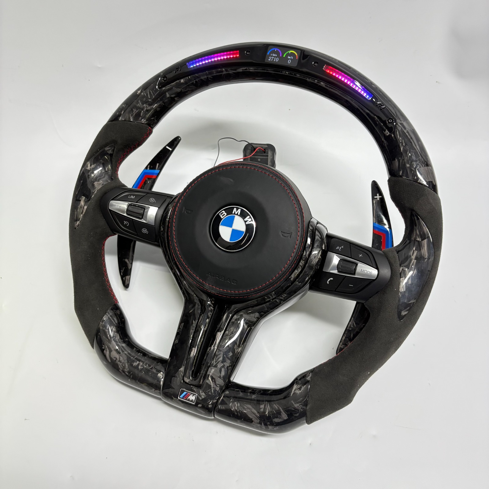 Volant avec led BMW M en fibre de carbone
