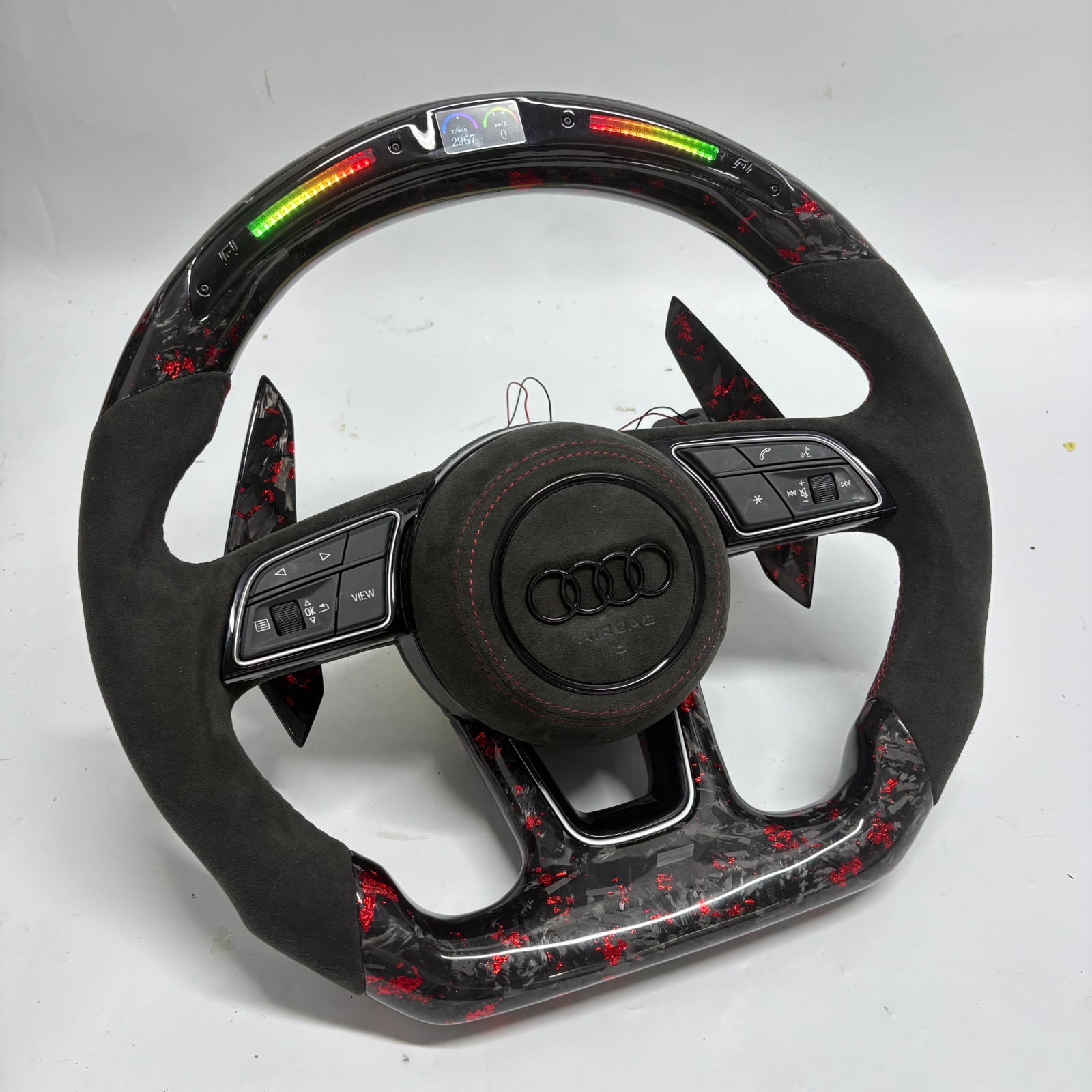 Volant Audi avec led carbone forgé 